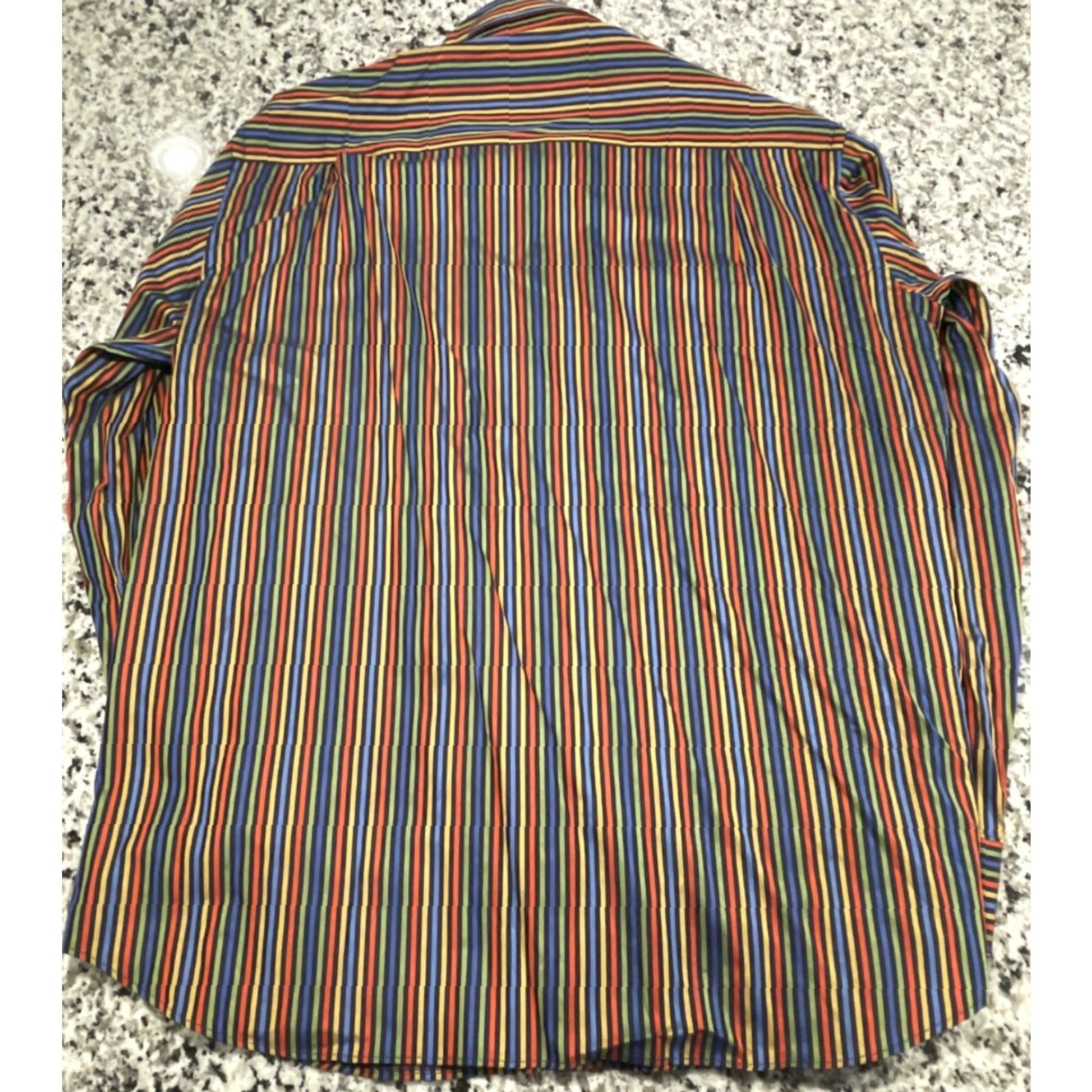 Paul & Shark Paul & Shark Yachting Button-Up Shirt Mens XL Multicolor Striped 100% Cotton Size US XL / EU 56 / 4 - 5 Thumbnail