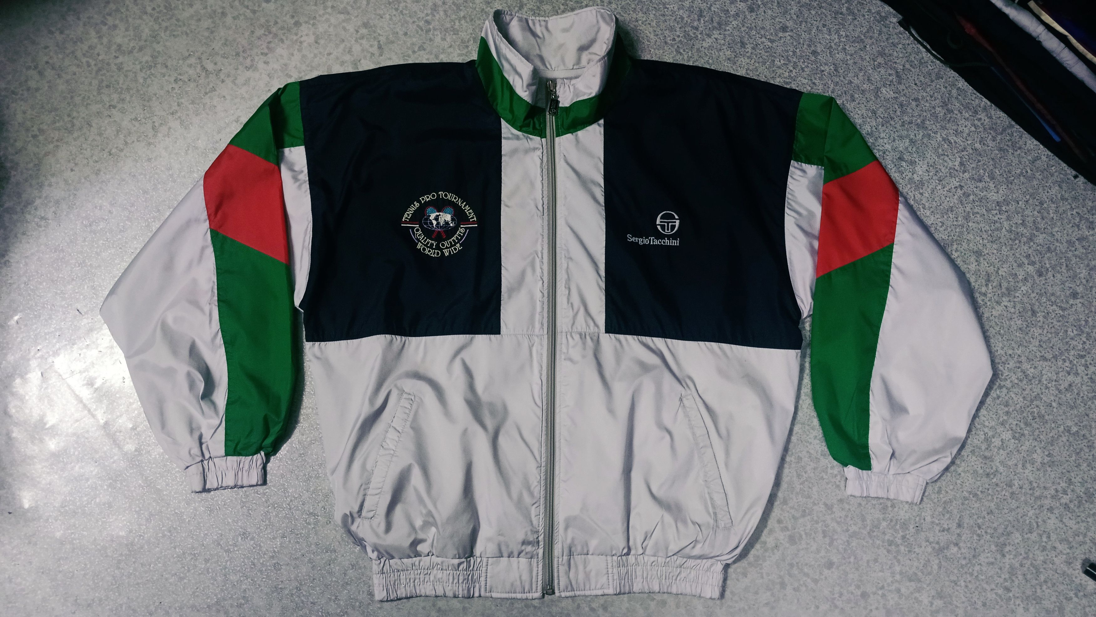 Sergio Tacchini × Vintage Vintage Sergio Tacchini Tennis Pro Tournament Light Jacket Size US XL / EU 56 / 4 - 4 Thumbnail