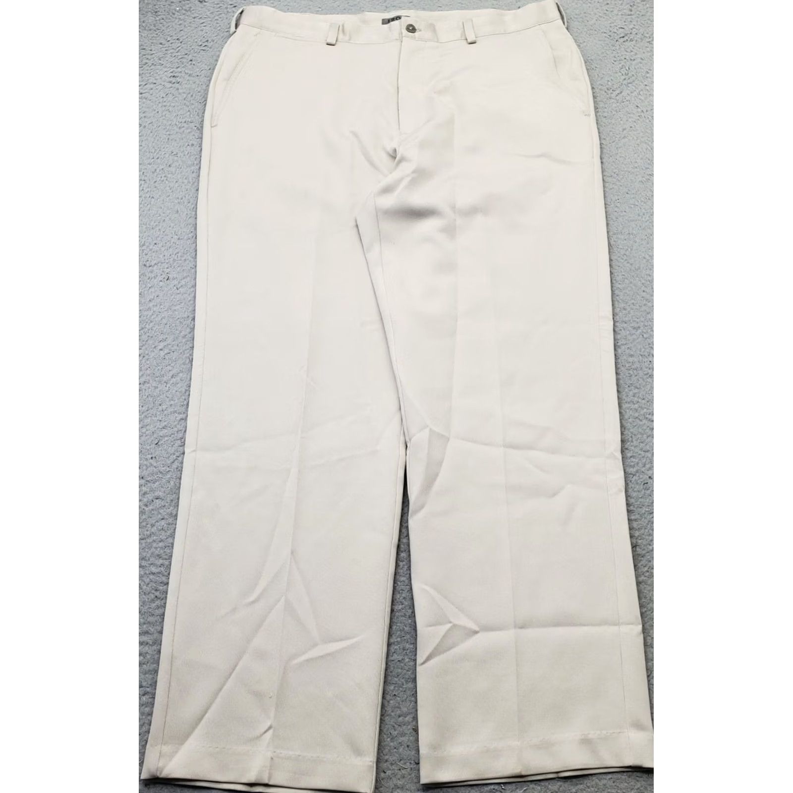 Izod IZOD Mens 38 Chino Pants Tan 100% Cotton Stretch Regular Size 38 Size US 38 / EU 54 - 2 Thumbnail