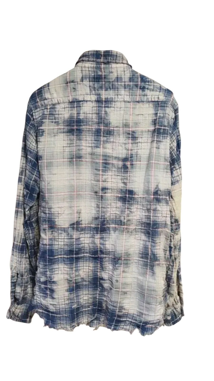 Saint Laurent Paris Saint Laurent SS16 Hedi Slimane Bleached Flannel Shirts Size US M / EU 48-50 / 2 - 2 Thumbnail