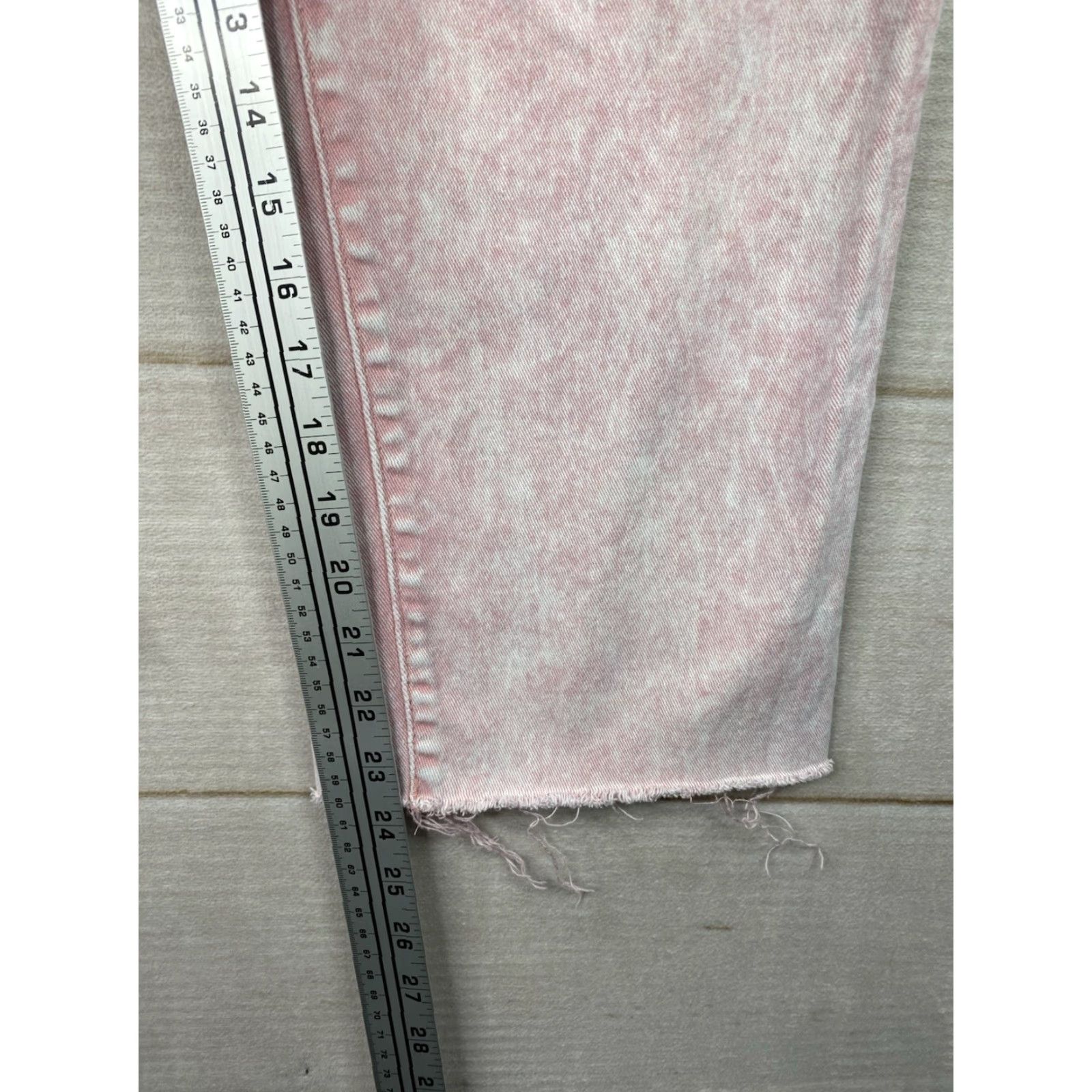 Vintage Time And Tru Jeans Womens 18 Pink Tie Dye Button Fly Denim High Rise Crop Jeans Size 40" / US 18 - 7 Thumbnail