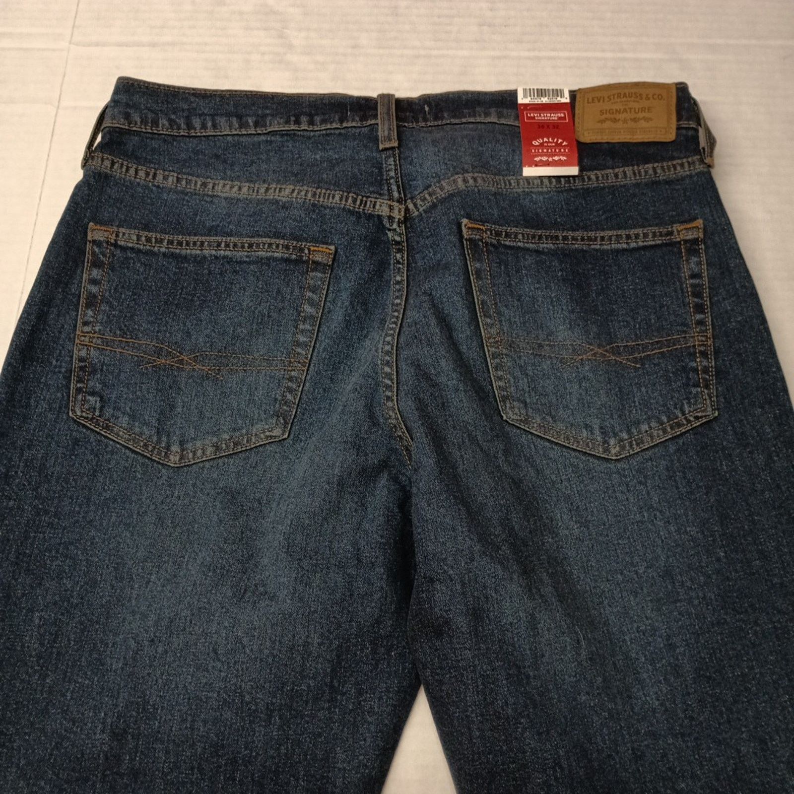 Levi's Signature By Levi Athletic Jeans Men's 36x32 Blue Cotton Size US 36 / EU 52 - 9 Thumbnail