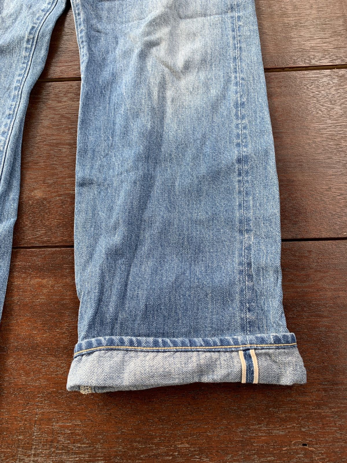A.PRESSE A. presse Japan selvedge buckle back washed denim pants Size US 31 - 4 Thumbnail