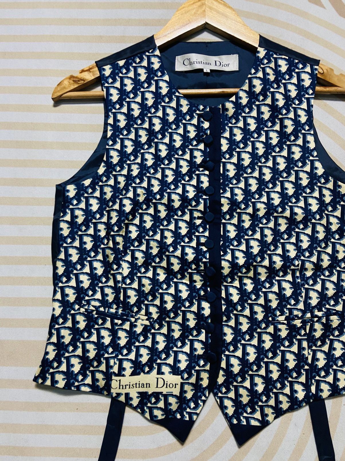 Dior Vintage Christian Dior Monogram Button Up Vest Jacket Size S / US 4 / IT 40 - 6 Thumbnail