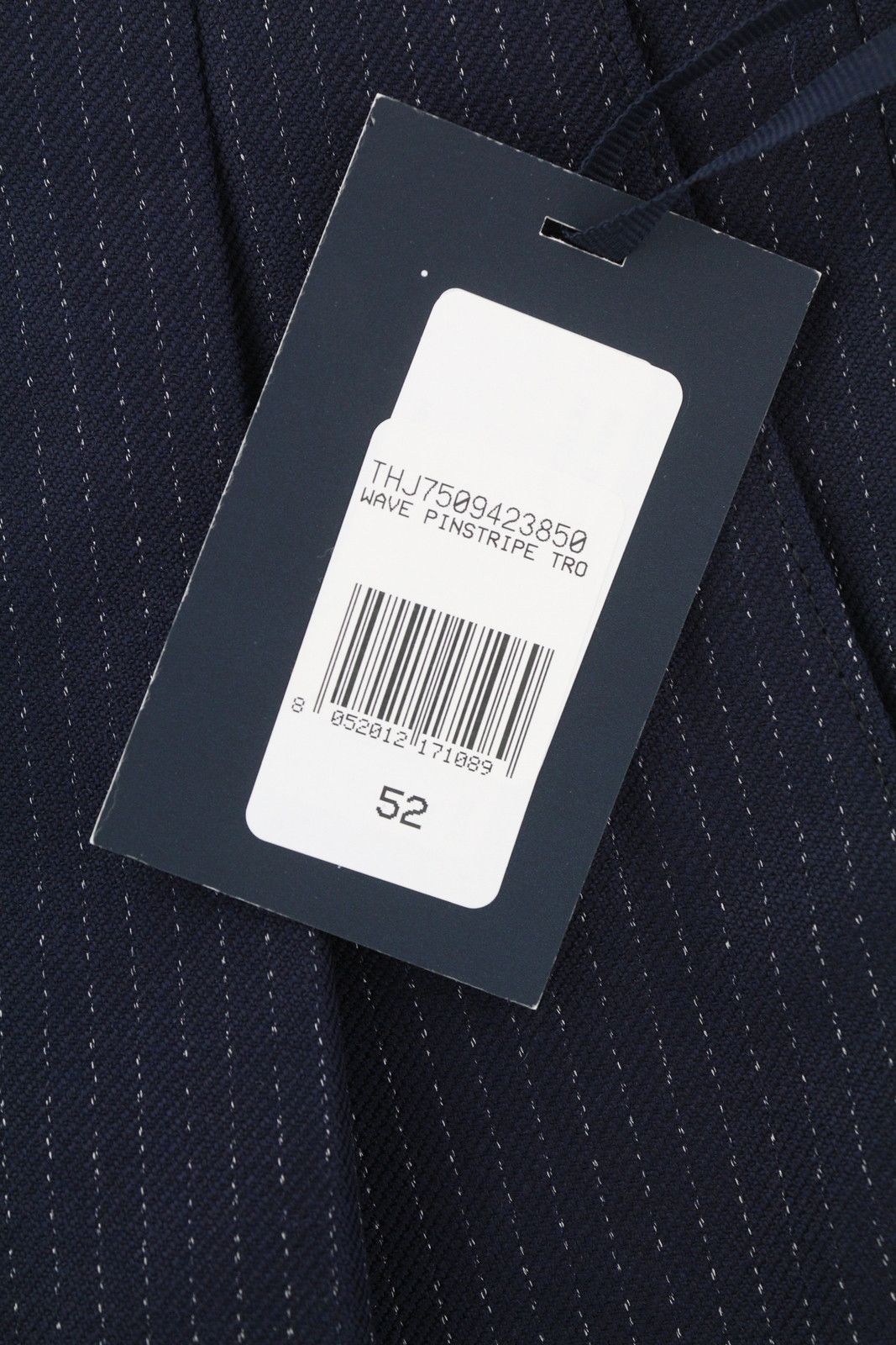 Tommy Hilfiger WAVE PINSTRIPE W35 Blue Wool Blend Pleated Leg Pants 85345 Size US 35 - 11 Thumbnail