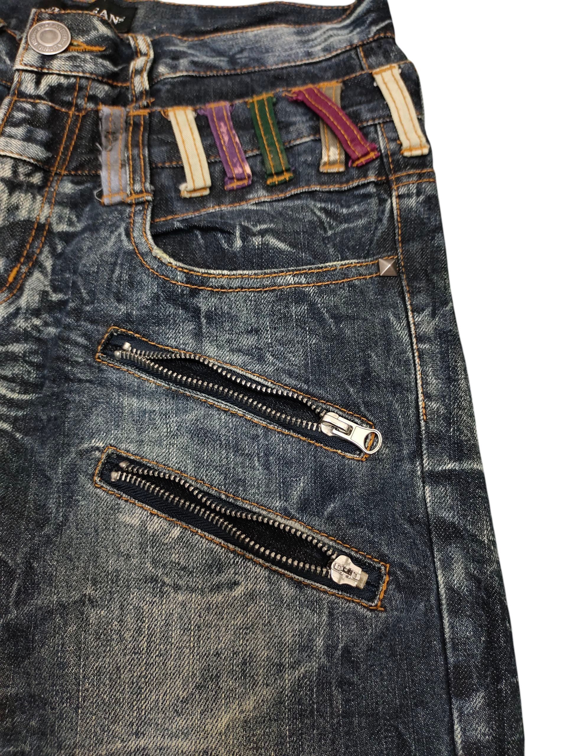 Undercover Japanese Brand Nylaus Double Waist Studded Denim Jeans Size US 31 - 13 Thumbnail