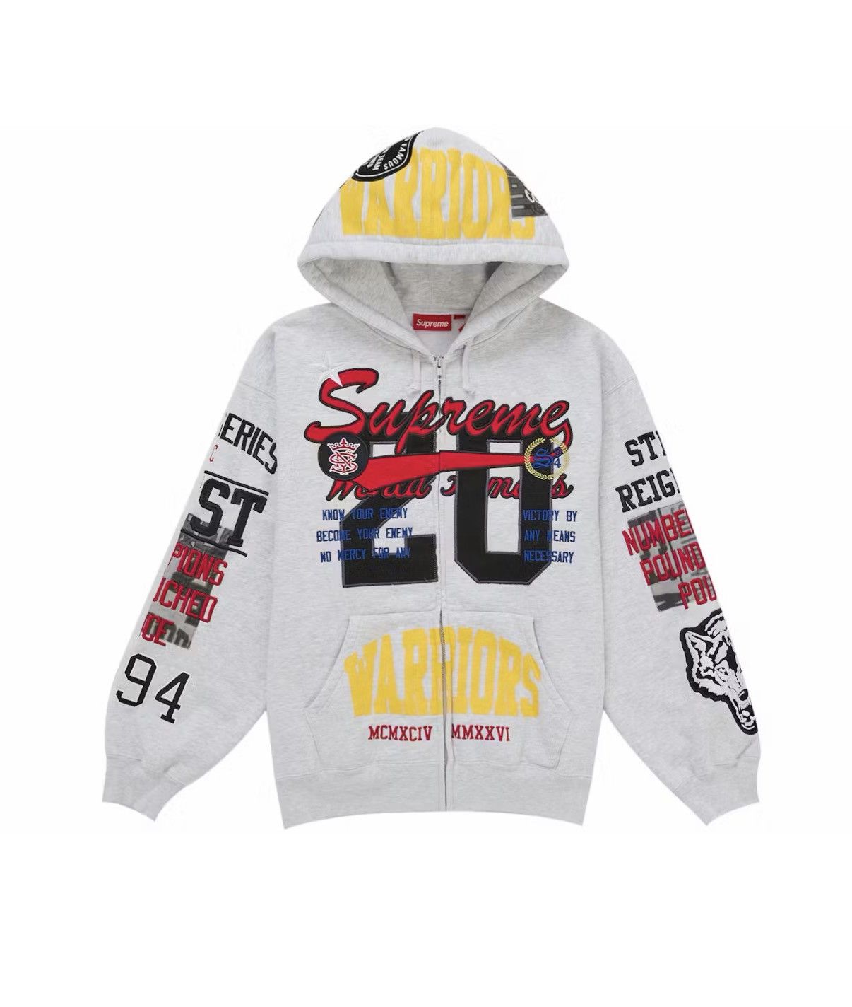 Supreme IDGAF Zip Up Hooded Sweatshirt | Grailed