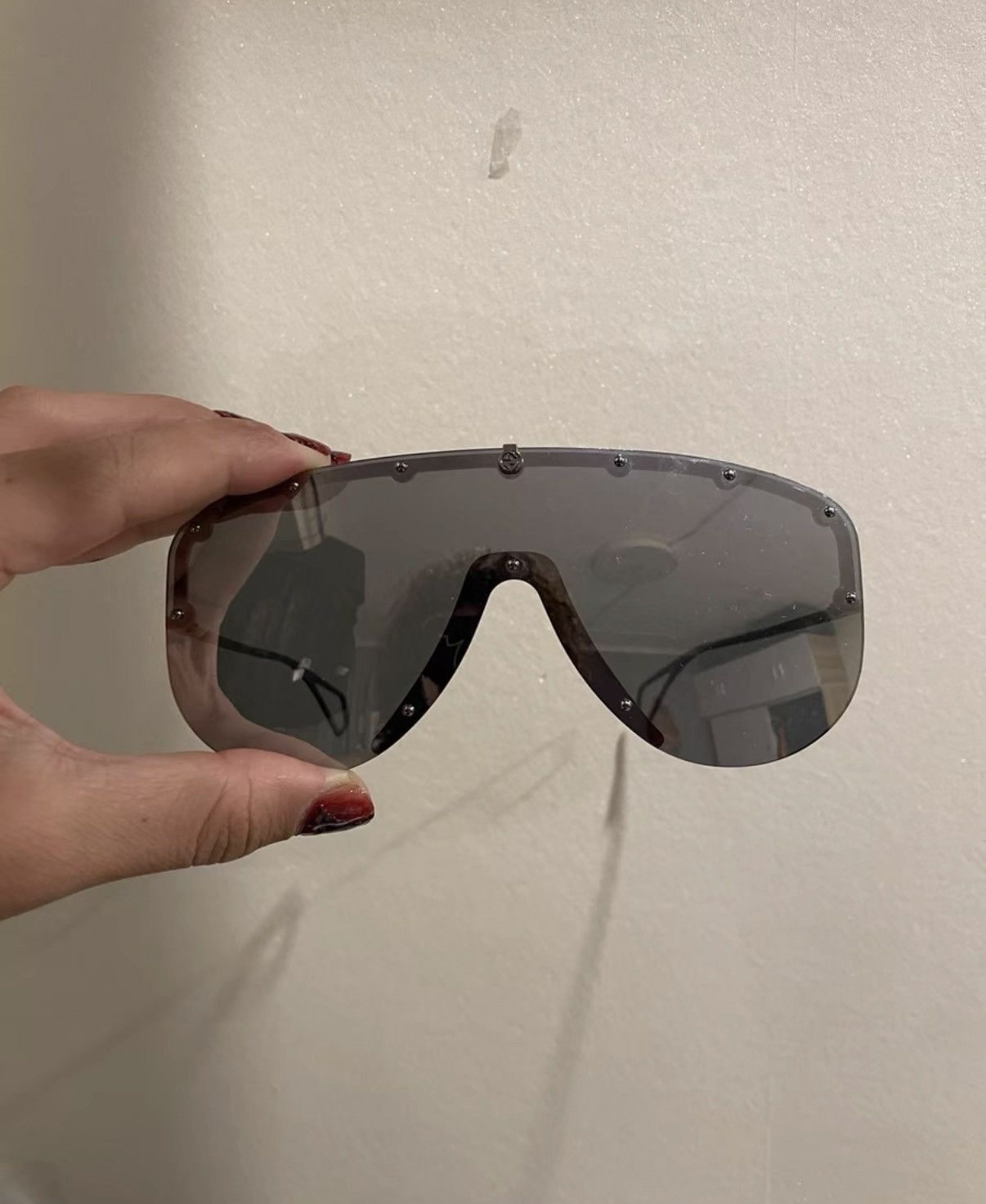 Gucci Gucci Cat 3 Mirror Runway Oversized Sunglasses Size ONE SIZE - 1 Thumbnail