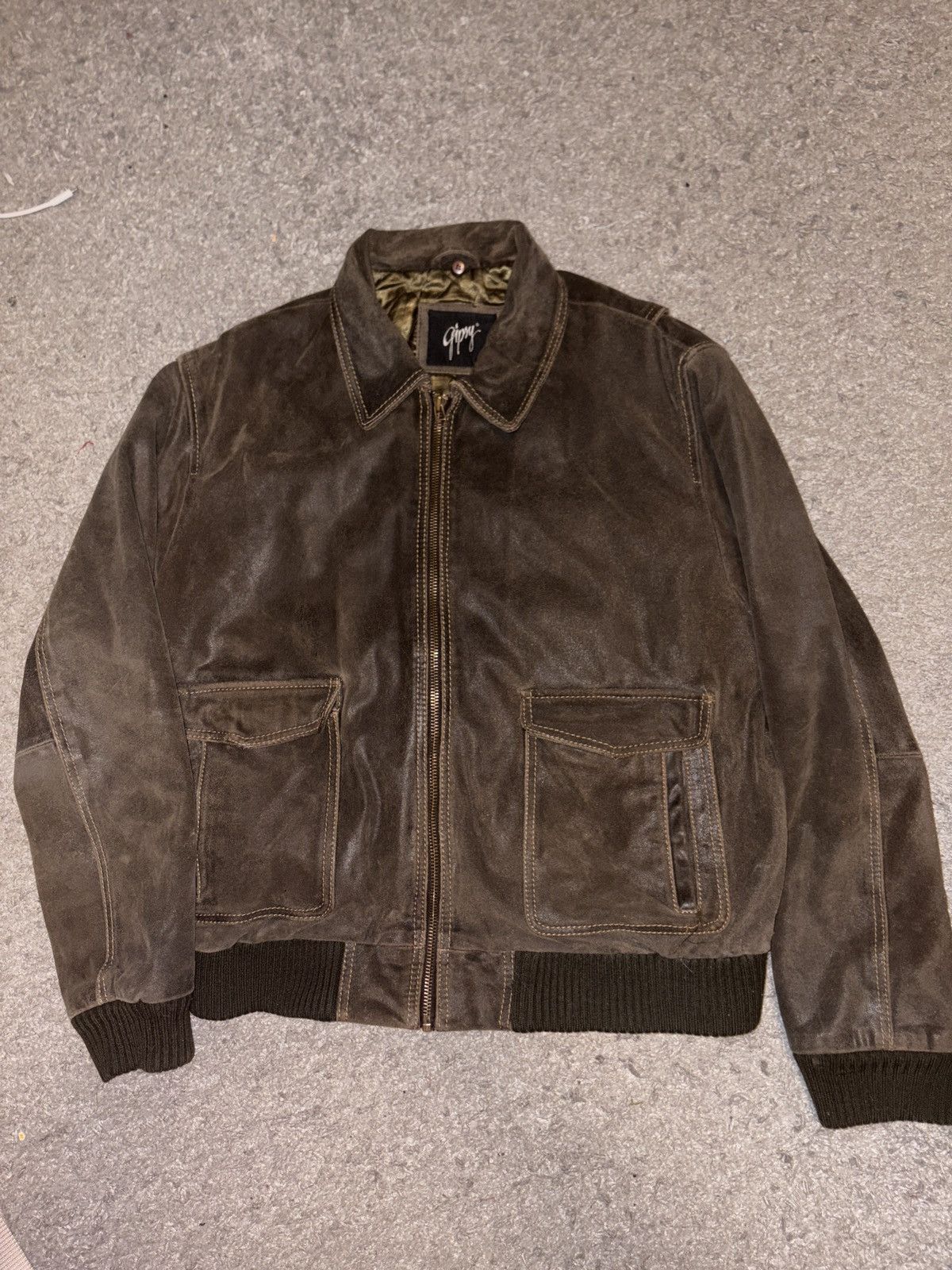 Other pilot Lether bomber Jacket military type Size US M / EU 48-50 / 2 - 1 Thumbnail