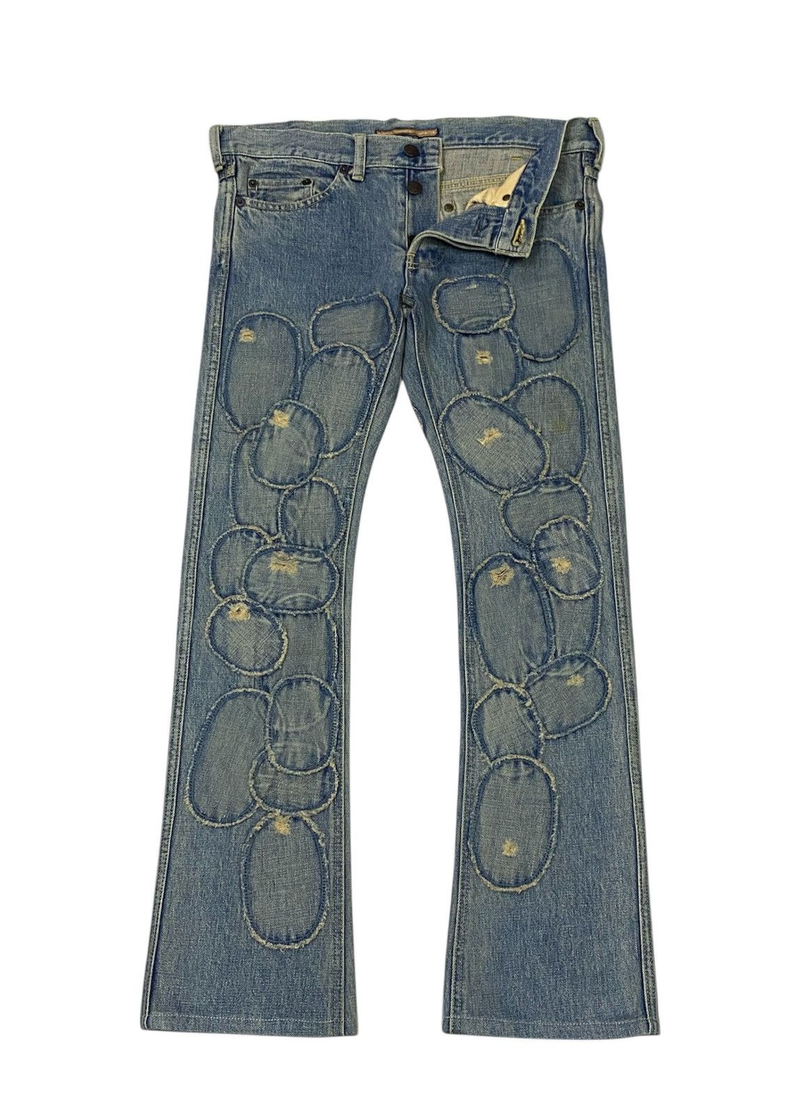 Cosmic Wonder Rare🔥1999 Cosmic Wonder ‘MADONNA’ Patchwork Distressed Denim Size 30" / US 8 / IT 44 - 7 Thumbnail