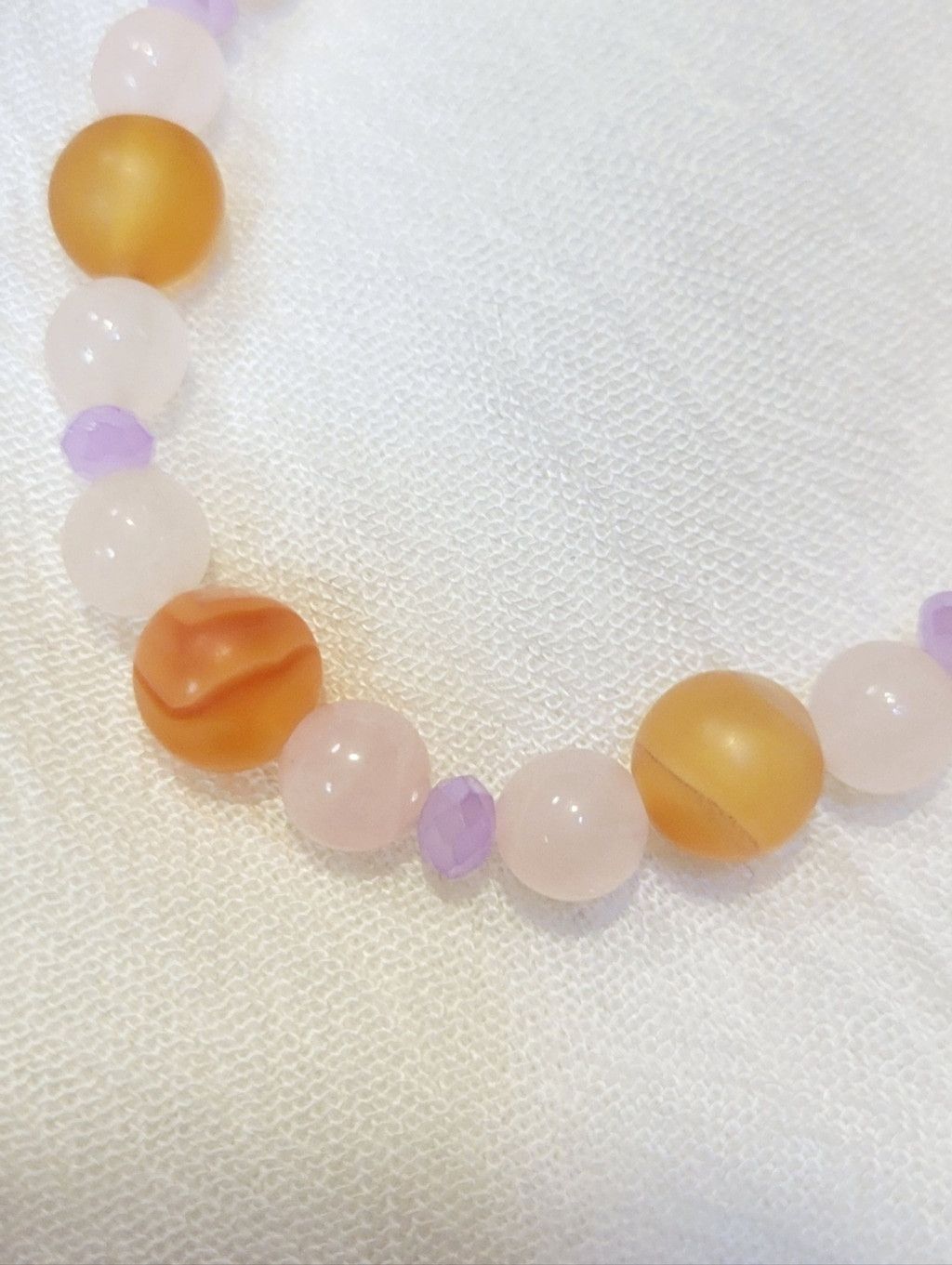 Handmade Gemstone Beaded Intent Bracelet With Crystals & Card 7" Size ONE SIZE - 5 Thumbnail