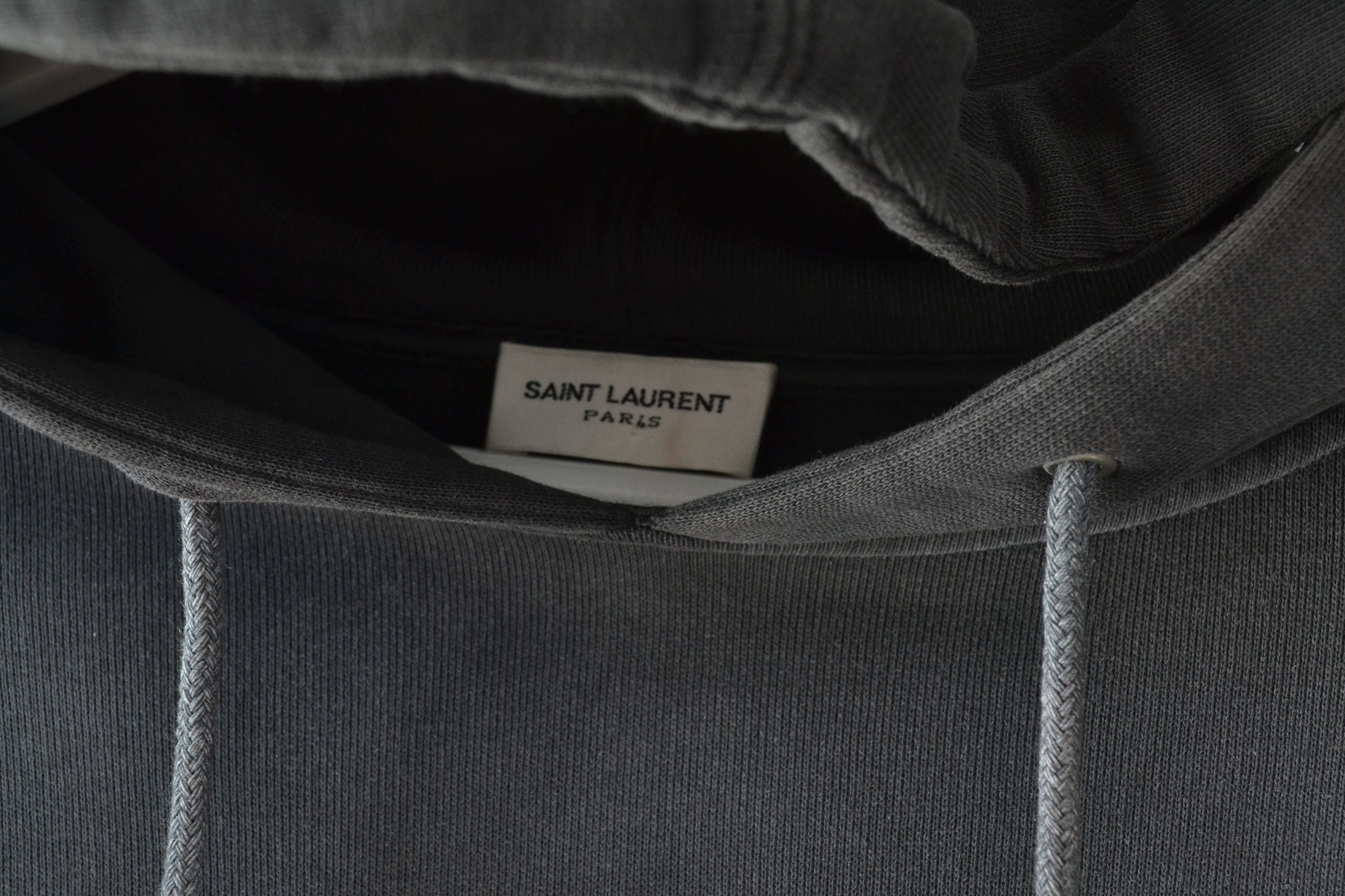 Saint Laurent Paris SAINT LAURENT Hoodie Sweater Print White Oversize Gray Size US M / EU 48-50 / 2 - 7 Thumbnail
