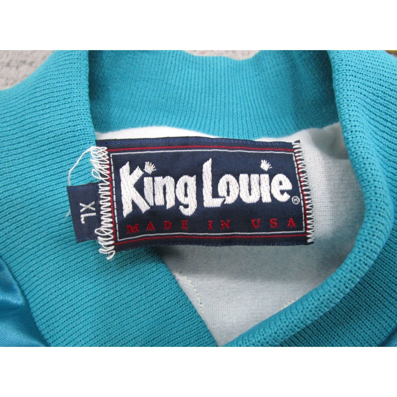 Vintage VINTAGE King Louie Satin Snap Up Bomber Jacket XL Blue Mens Size US XL / EU 56 / 4 - 5 Thumbnail