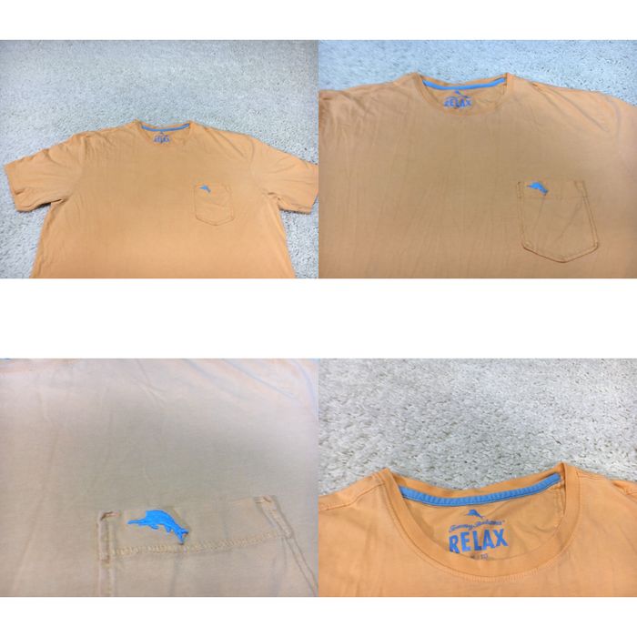 Tommy Bahama Tommy Bahama Shirt Mens Extra Large Orange Relaxed Fish Logo  Pocket Outdoor