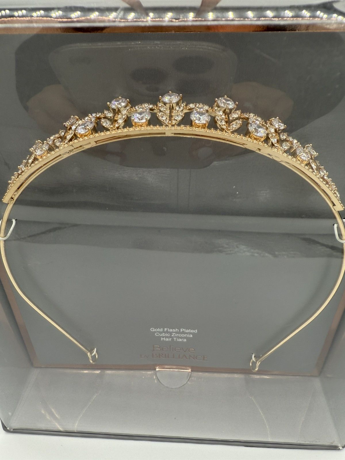 Other Believe by Brilliance Gold Plated Tiara Crown Cubic Zirconia Size ONE SIZE - 2 Thumbnail