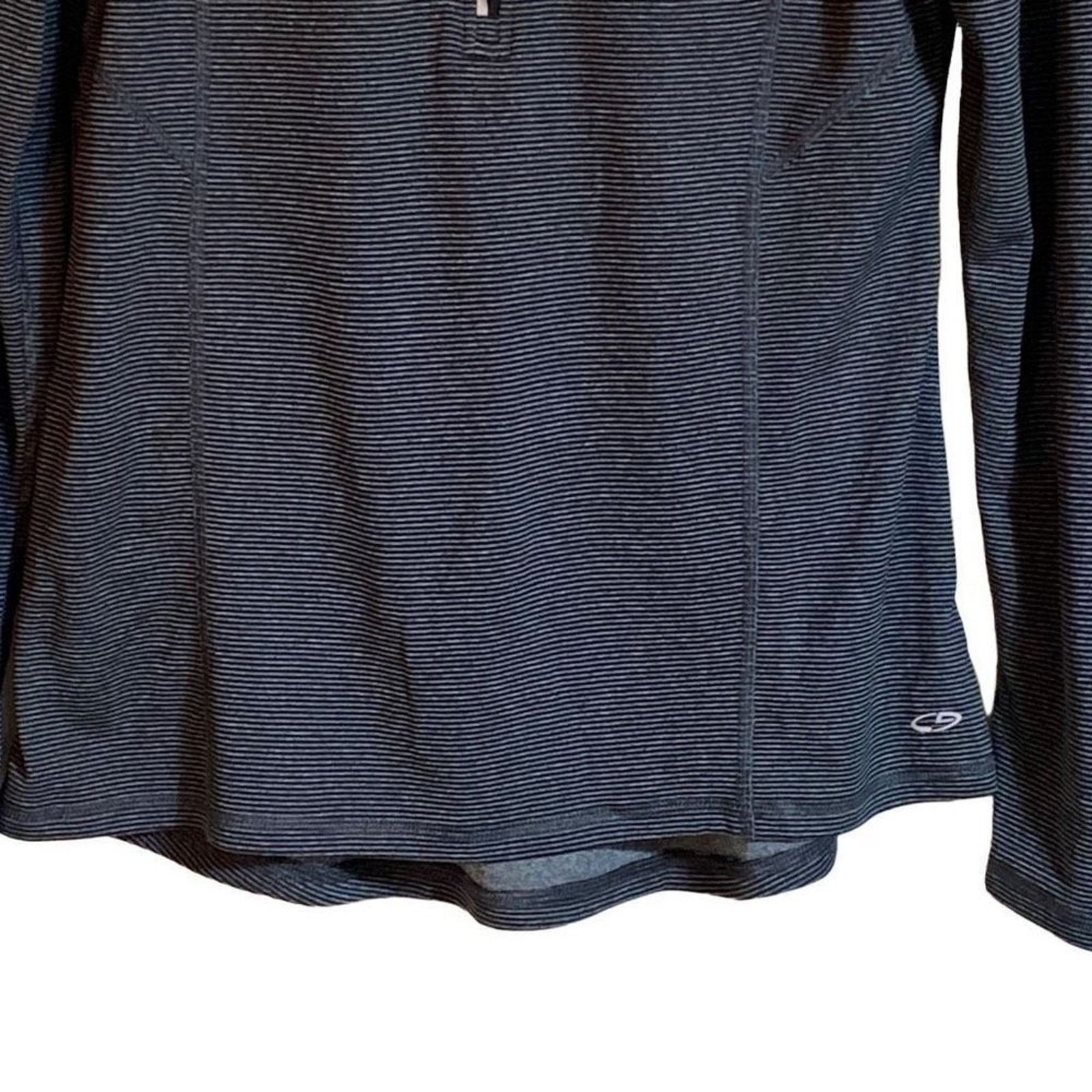 Champion Champion Black Pinstripe Half Zip Athletic Sweater SZ Large Size L / US 10 / IT 46 - 4 Thumbnail