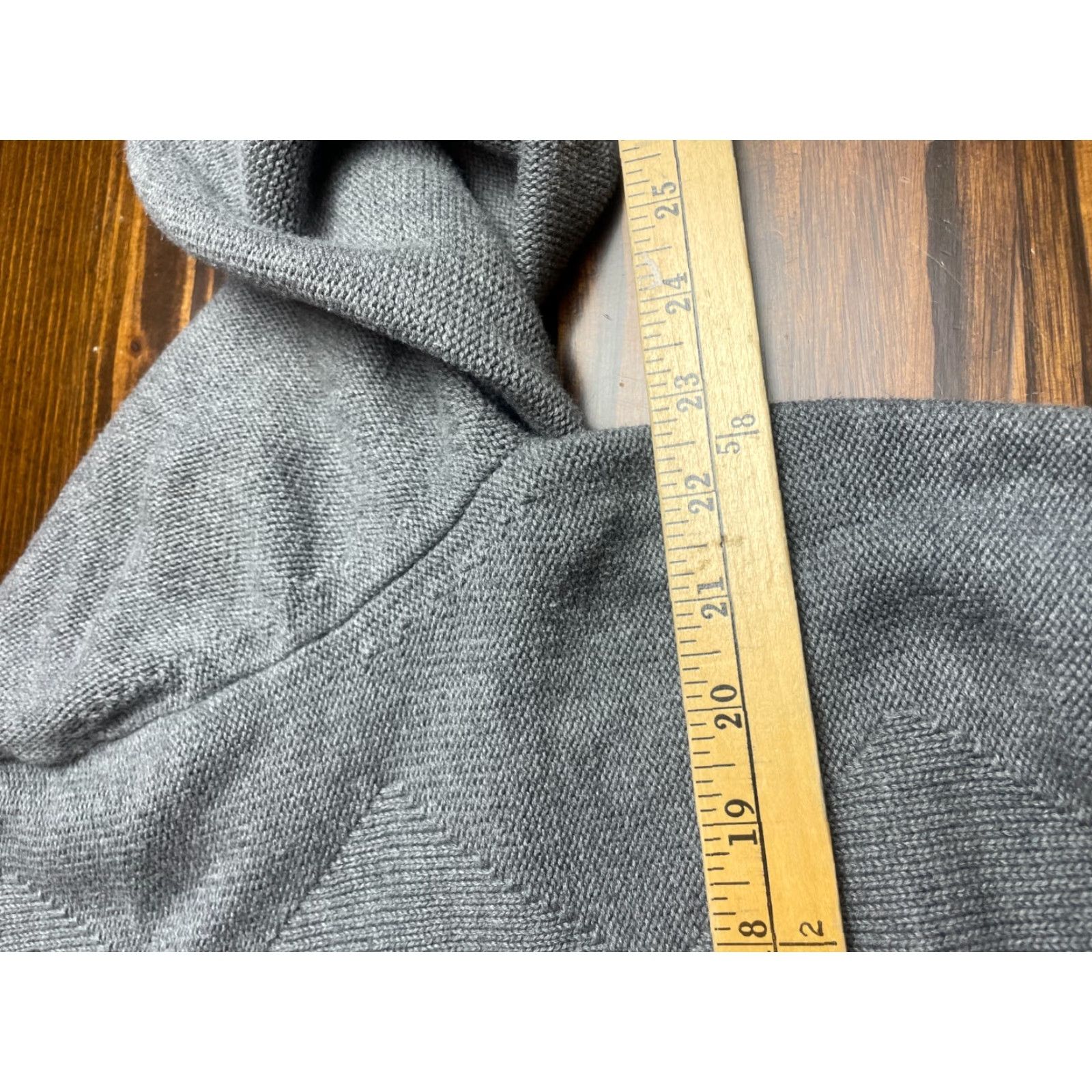 Pronto Uomo Pronto Uomo Sweater Men XL Gray Quarter Zip V-Neck Long Sleeve Ribbed Edge Pullover Size US XL / EU 56 / 4 - 6 Thumbnail