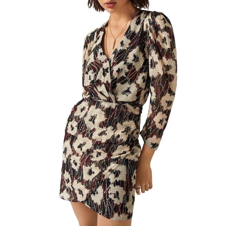 ba&sh Kivy V-Neck Metallic Floral Mini Dress 1 4 S $495