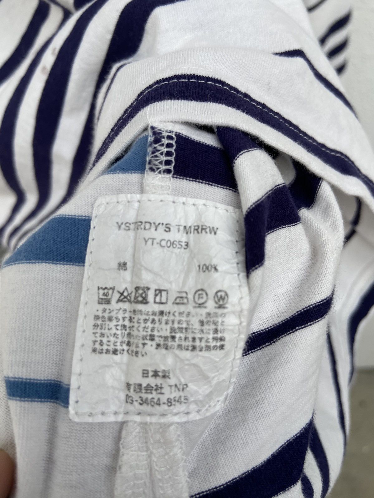 Japanese Brand Yesterday Tomorrow t shirt stripes long sleeve Size US XL / EU 56 / 4 - 6 Thumbnail