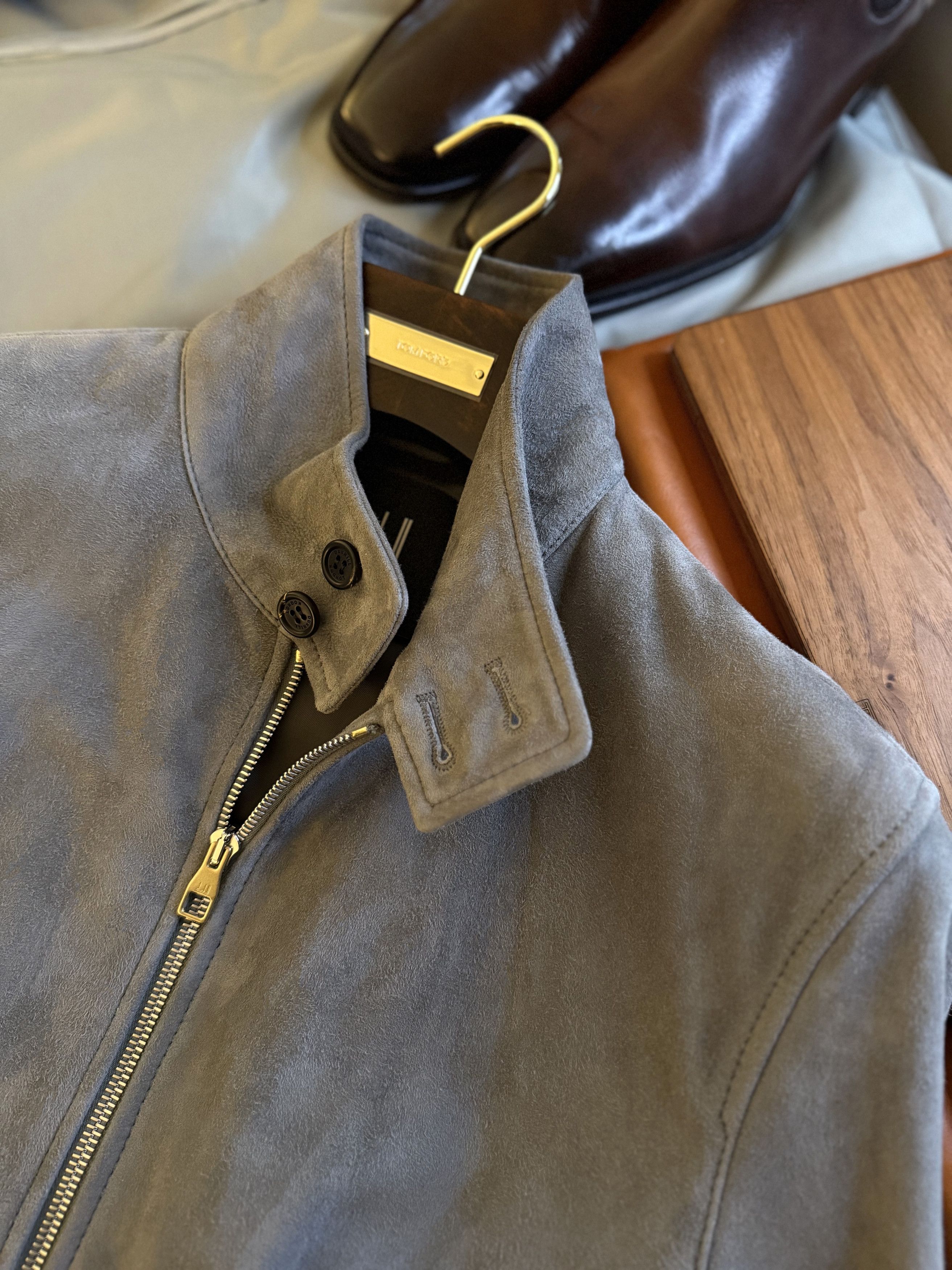 Alfred Dunhill Best Dressed Very Rare $7700 DUNHILL Soft Lamb Suede Jacket Size US M / EU 48-50 / 2 - 17 Thumbnail