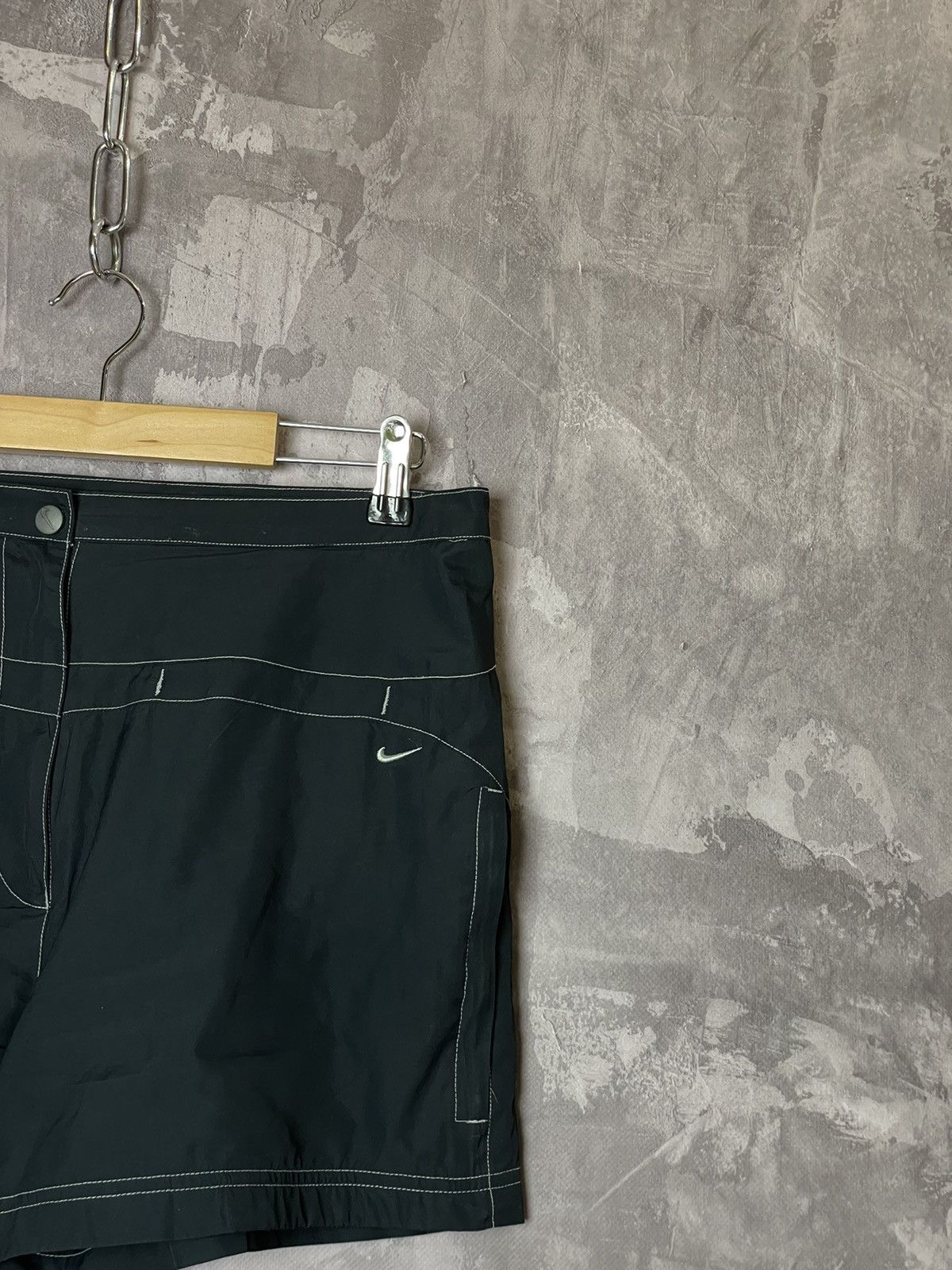Nike × Vintage Nike Grey Vintage Workout Running Shorts Women Size 36" / US 14 / IT 50 - 3 Thumbnail
