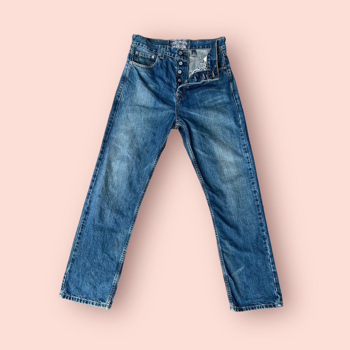 Stussy VINTAGE STUSSY JEANS STRAIGHT CUT WORKWEAR DENIM Size US 29 - 4 Thumbnail
