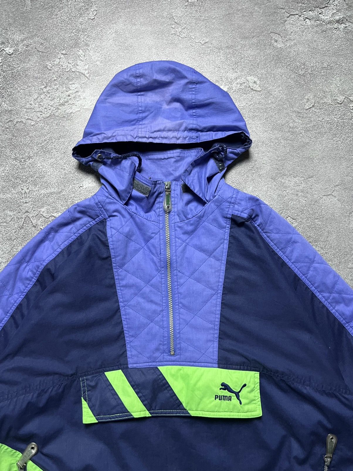 Puma 80x Vintage Puma Anorak Big Logo Striped Retro Baggy S Size US S / EU 44-46 / 1 - 4 Thumbnail