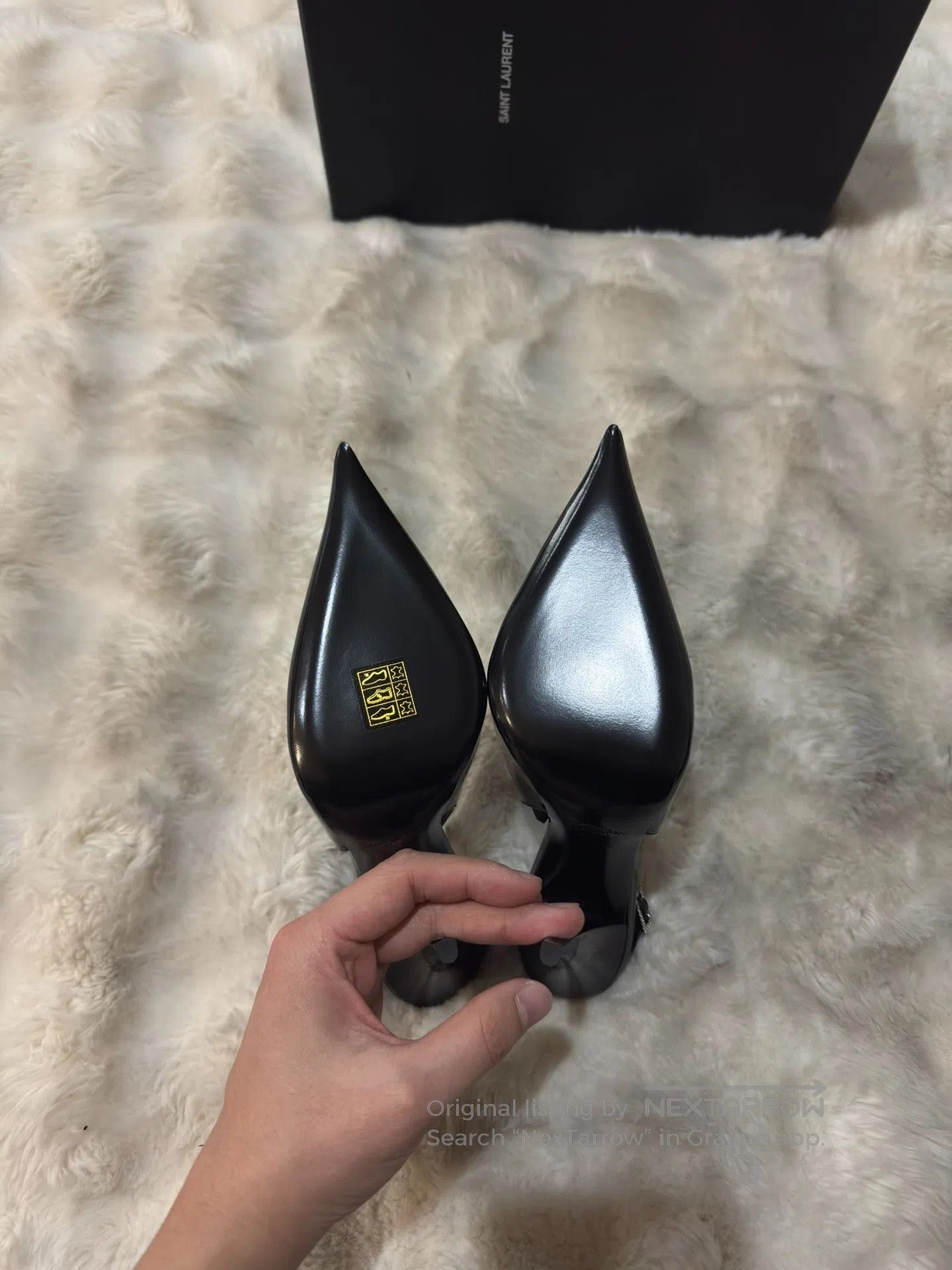 Saint Laurent Paris Saint Laurent Paris Crystal Lacquer Pointed Toe High Heels Size US 6.5 / IT 36.5 - 7 Thumbnail