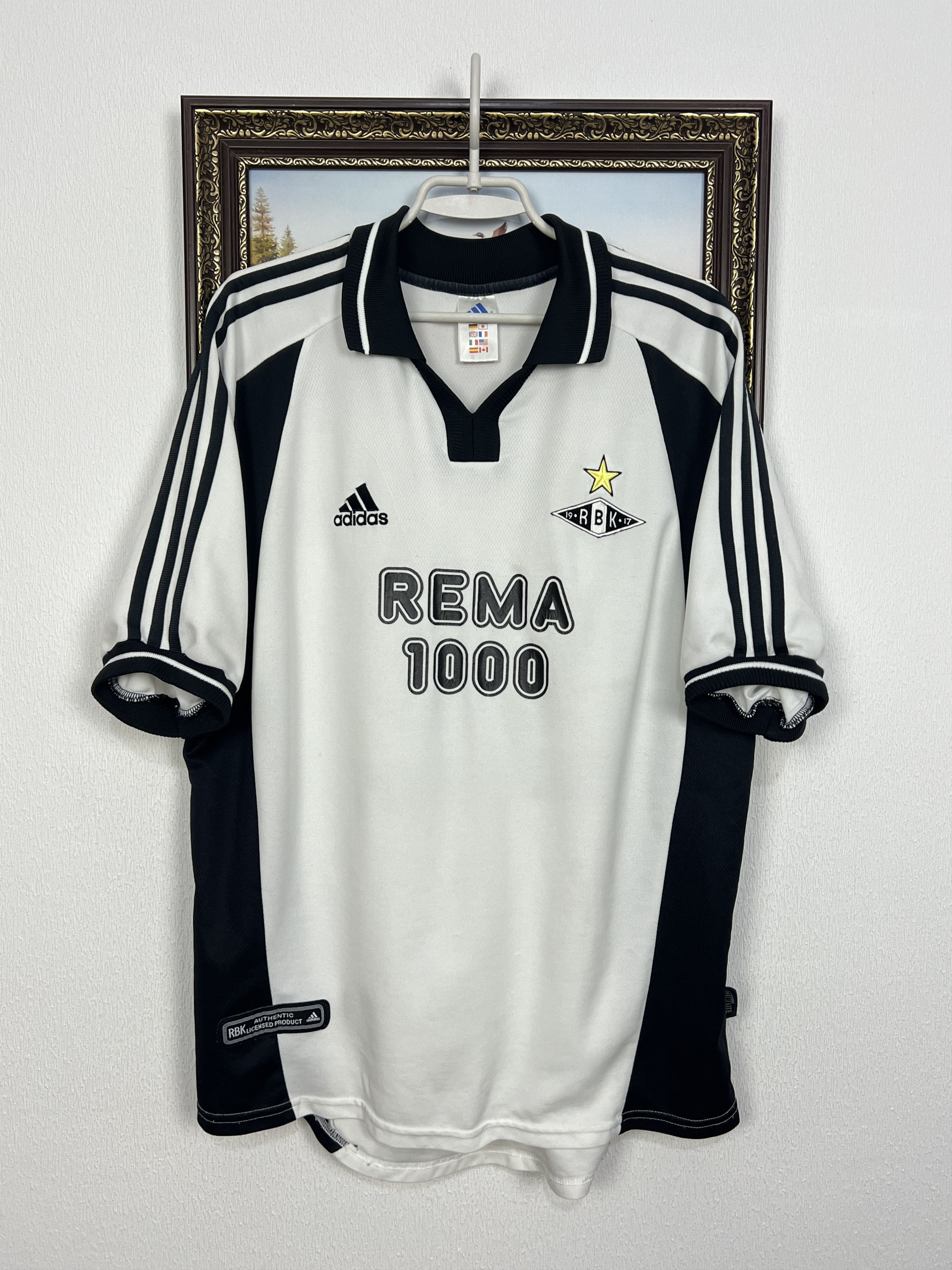 Adidas Rosenborg Home football shirt Soccer #10 Champions Jersey Size US XL / EU 56 / 4 - 1 Thumbnail