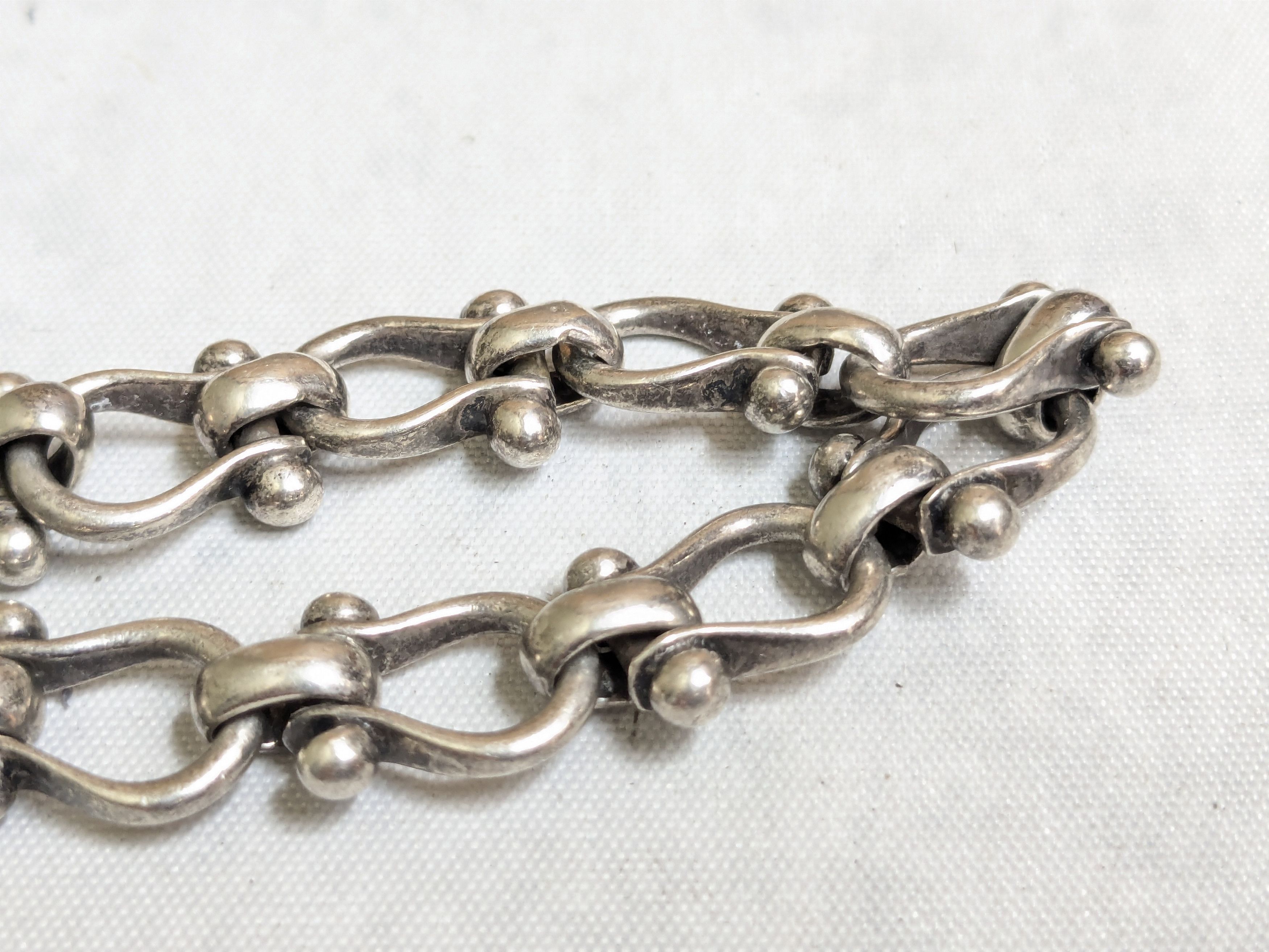 Jewelry Vintage Sterling Silver Equestrian Bracelet Taxco 7.75" Size ONE SIZE - 7 Thumbnail