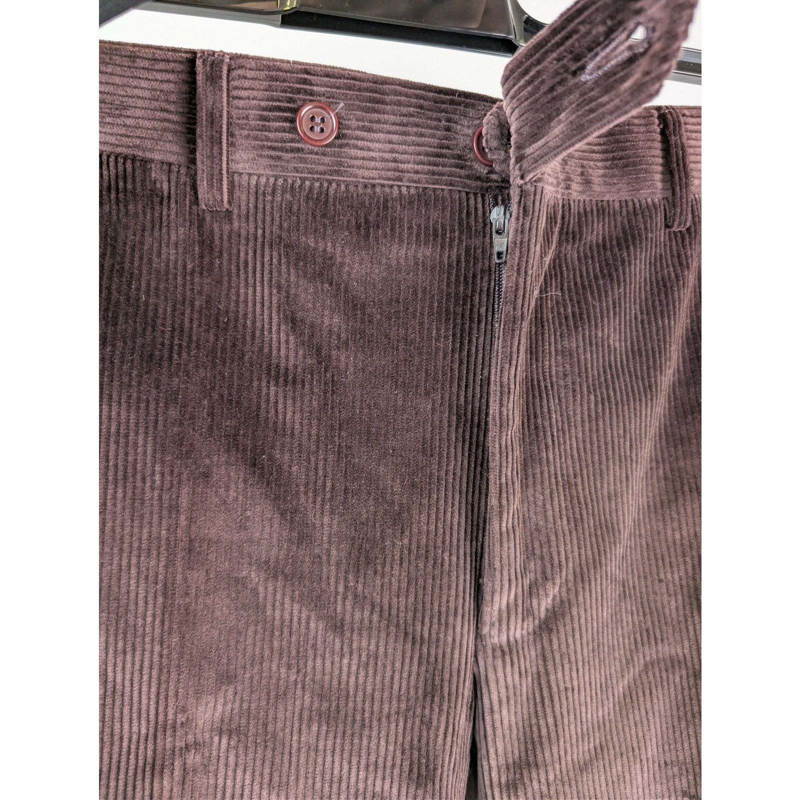 Canali o1rshd1 CC20 Corduroy Stretch Cotton Pants in Chocolate Size US 32 / EU 48 - 8 Thumbnail