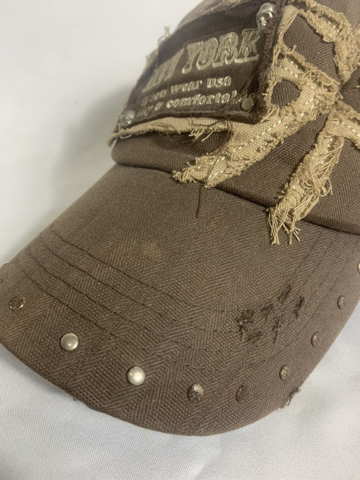 Japanese Brand Skulls NY Distressed Hats Size ONE SIZE - 7 Thumbnail