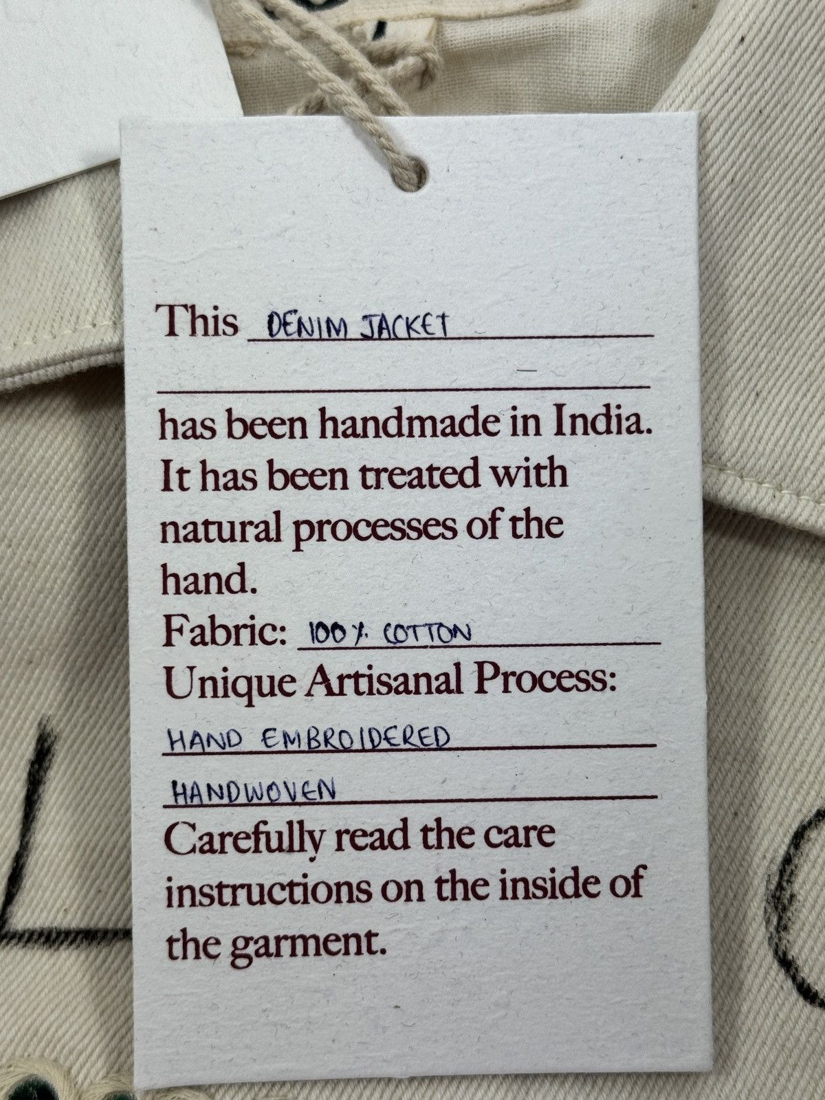 Kartik Research x Small Talk Studio Karu Embellished Printed Denim Jacket Size US L / EU 52-54 / 3 - 5 Thumbnail