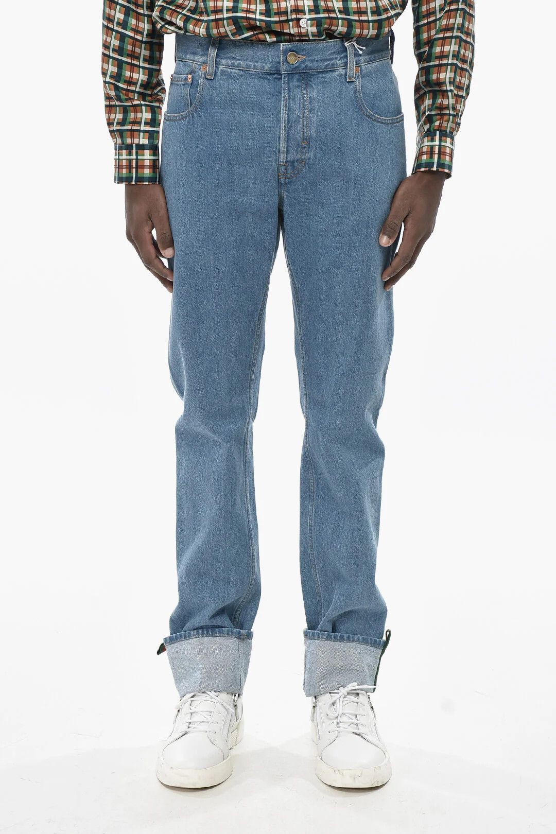 Gucci og1mm0426 Regular-Fit Jeans in Blue Size US 33 - 1 Thumbnail
