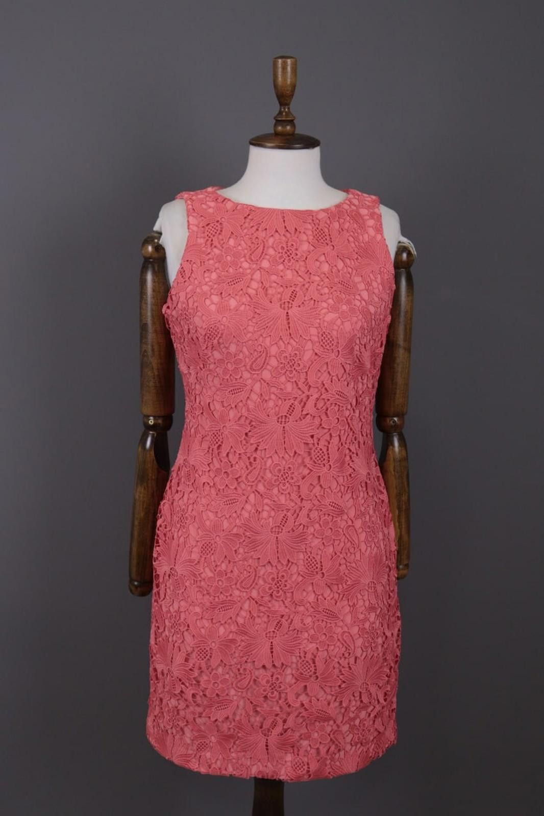 Lauren Ralph Lauren Lauren Ralph Lauren Pink Mesh Floral A-Line Dress Size 6 Size M / US 6-8 / IT 42-44 - 1 Thumbnail