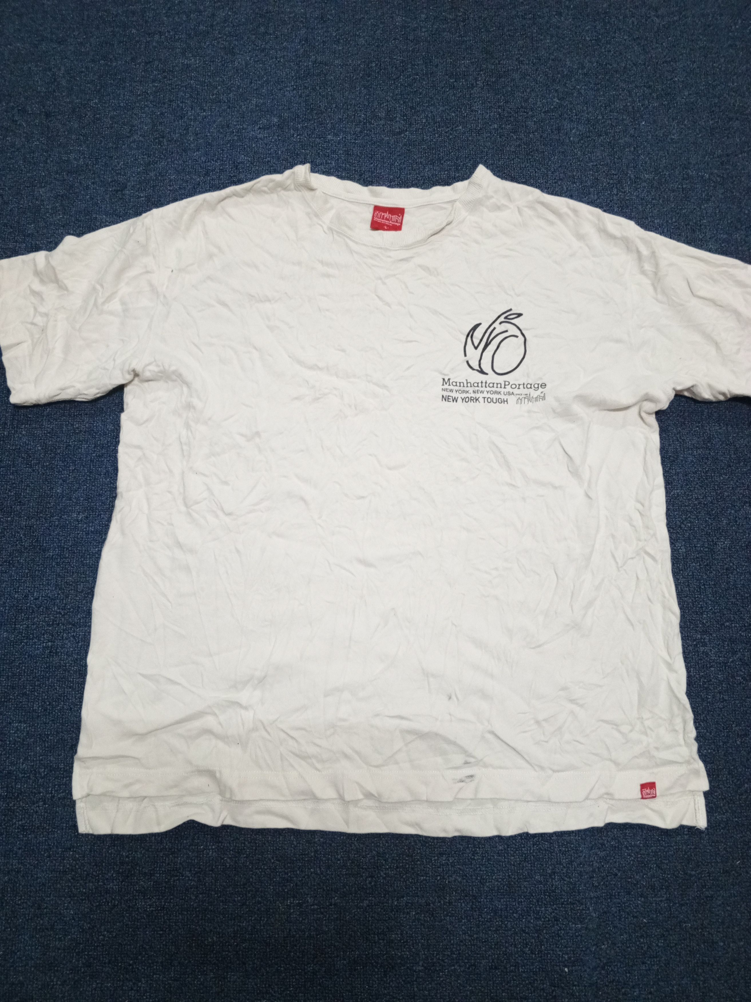 Manhattan Portage Manhattan portage white tee rare Size US L / EU 52-54 / 3 - 3 Thumbnail