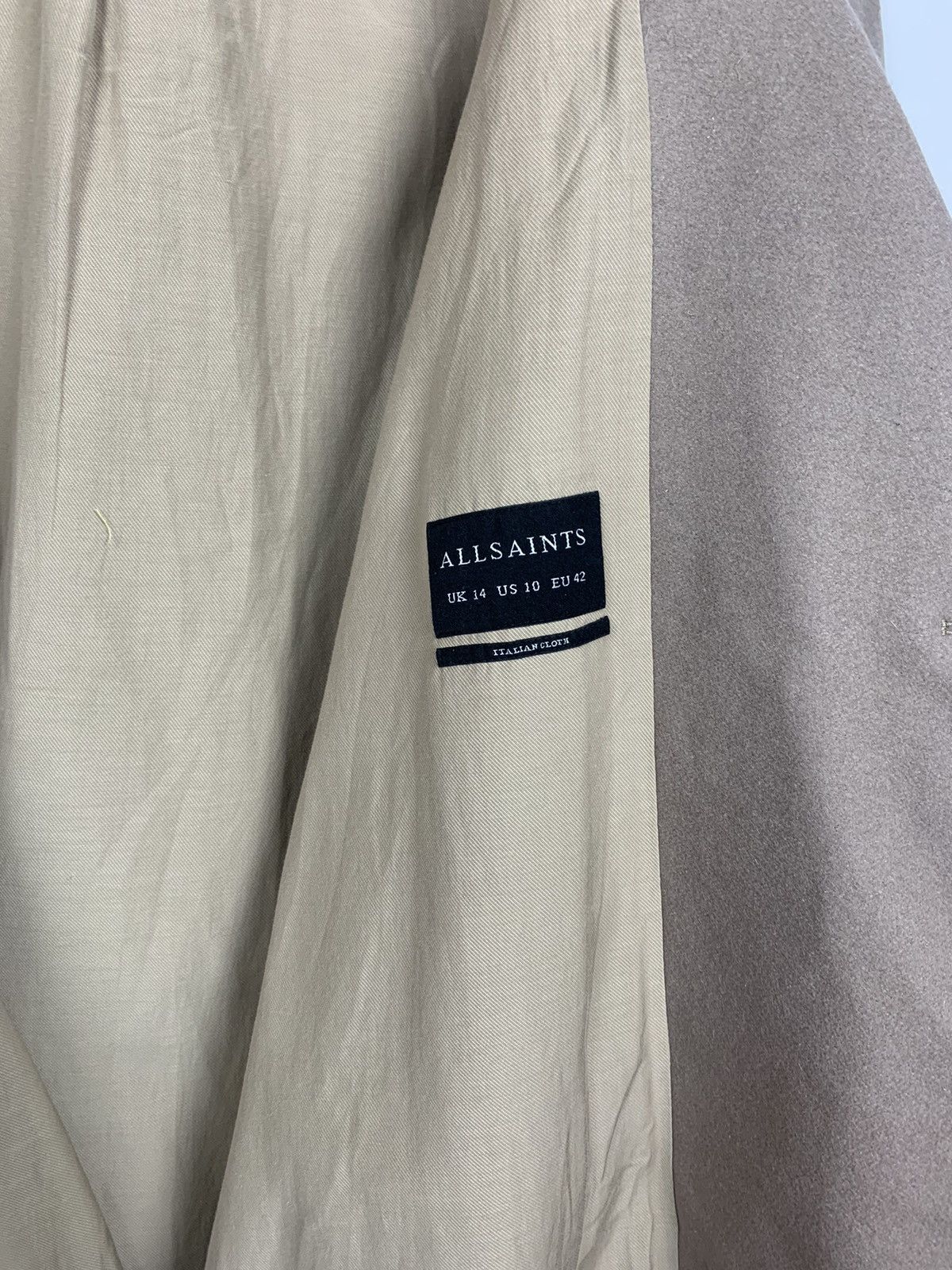 Allsaints Allsaints City Monument Coat Women’s Size UK 14 Beige Size L / US 10 / IT 46 - 6 Thumbnail
