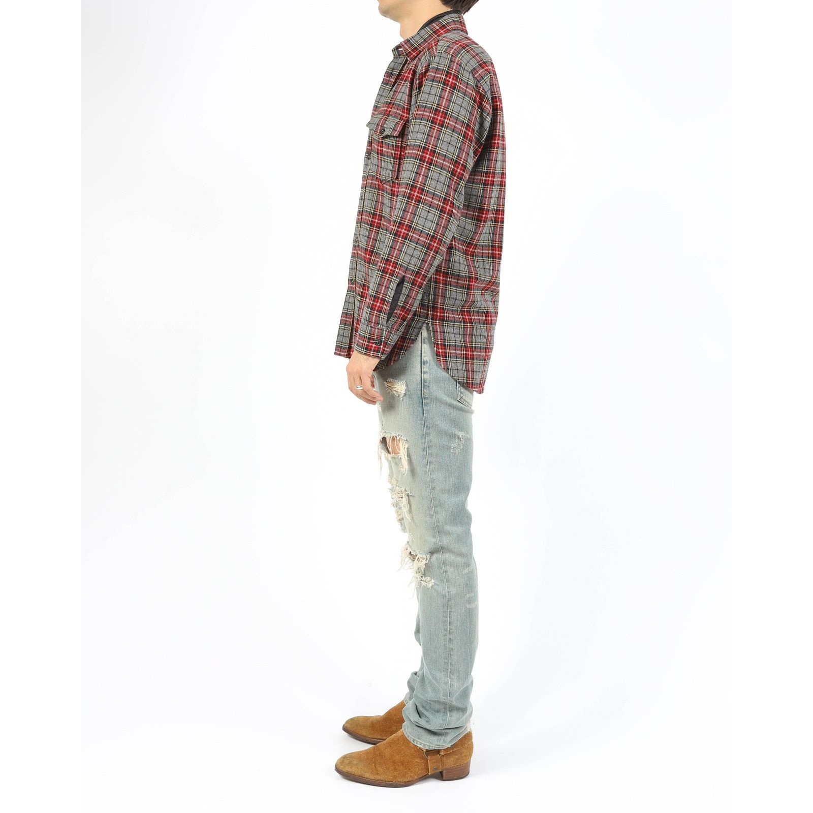 Saint Laurent Paris FW13 Oversized Flannel in Checked Wool Size US XL / EU 56 / 4 - 3 Thumbnail