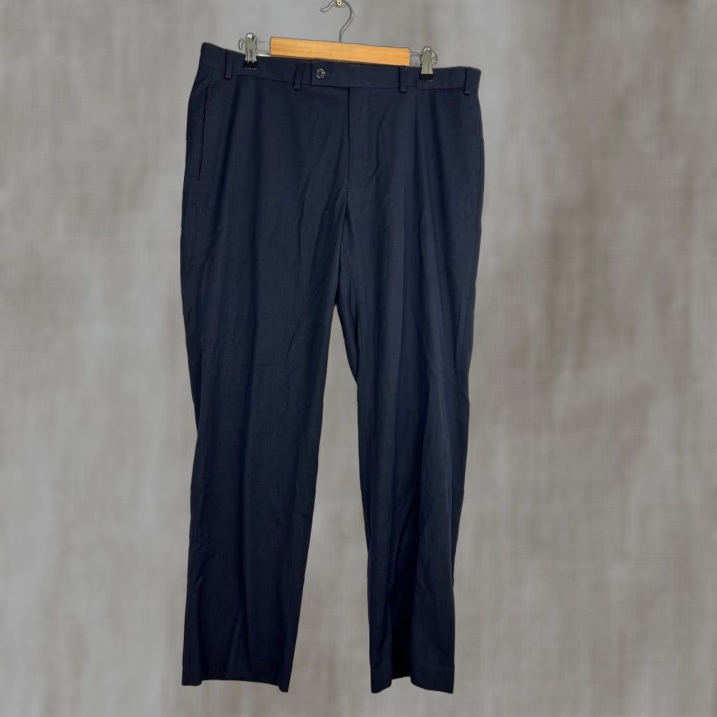 Ralph Lauren Lauren Ralph Lauren Dress Pants Geometric Polyester Rayon Mens 36x30 Blue Black 36 Regular Inseam 30 Dress Pants Mens Blue Geometric Pattern Size US 36 / EU 52 - 1 Thumbnail