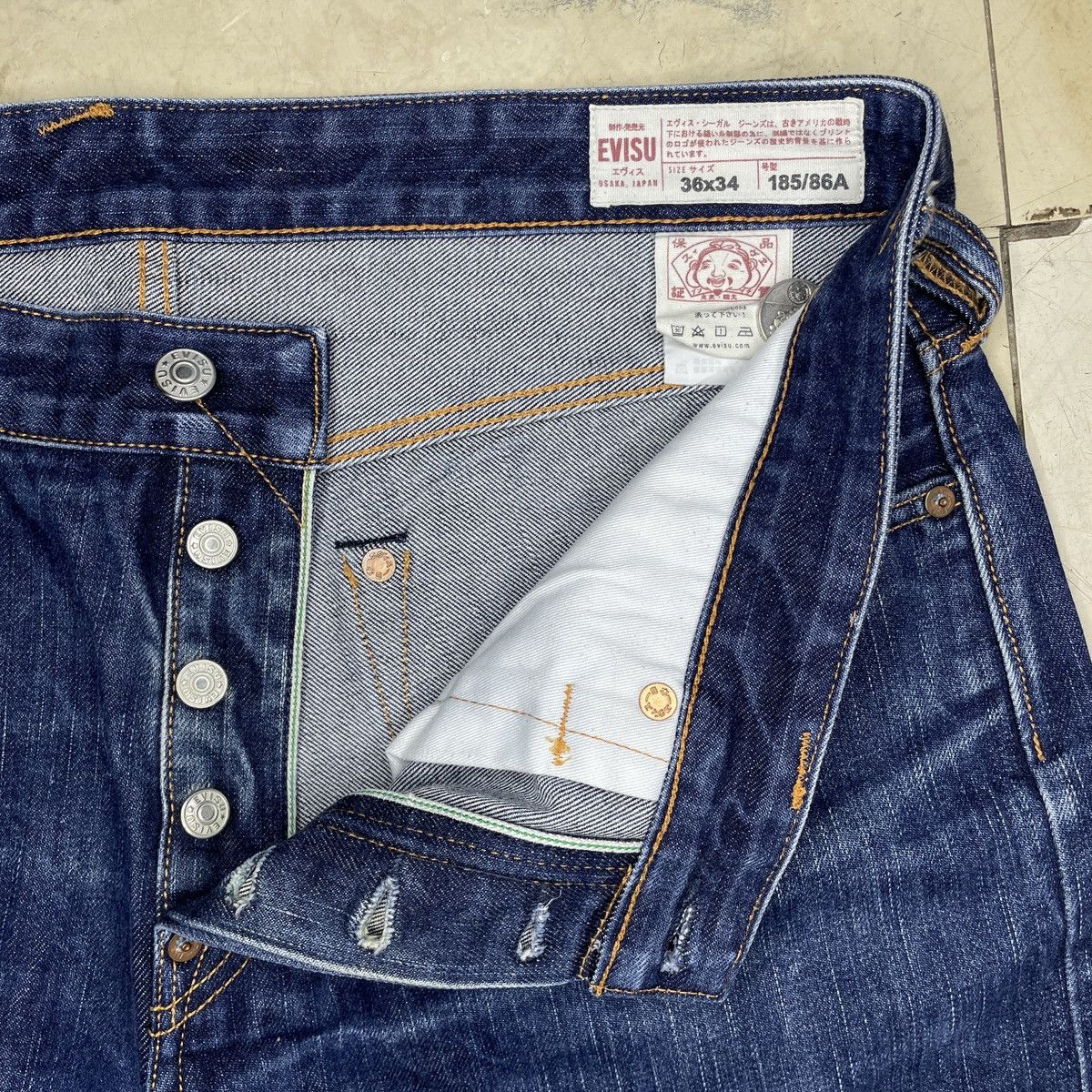 Evisu Evisu Japan Yellow Seagull Denim Jeans Size US 36 / EU 52 - 7 Thumbnail