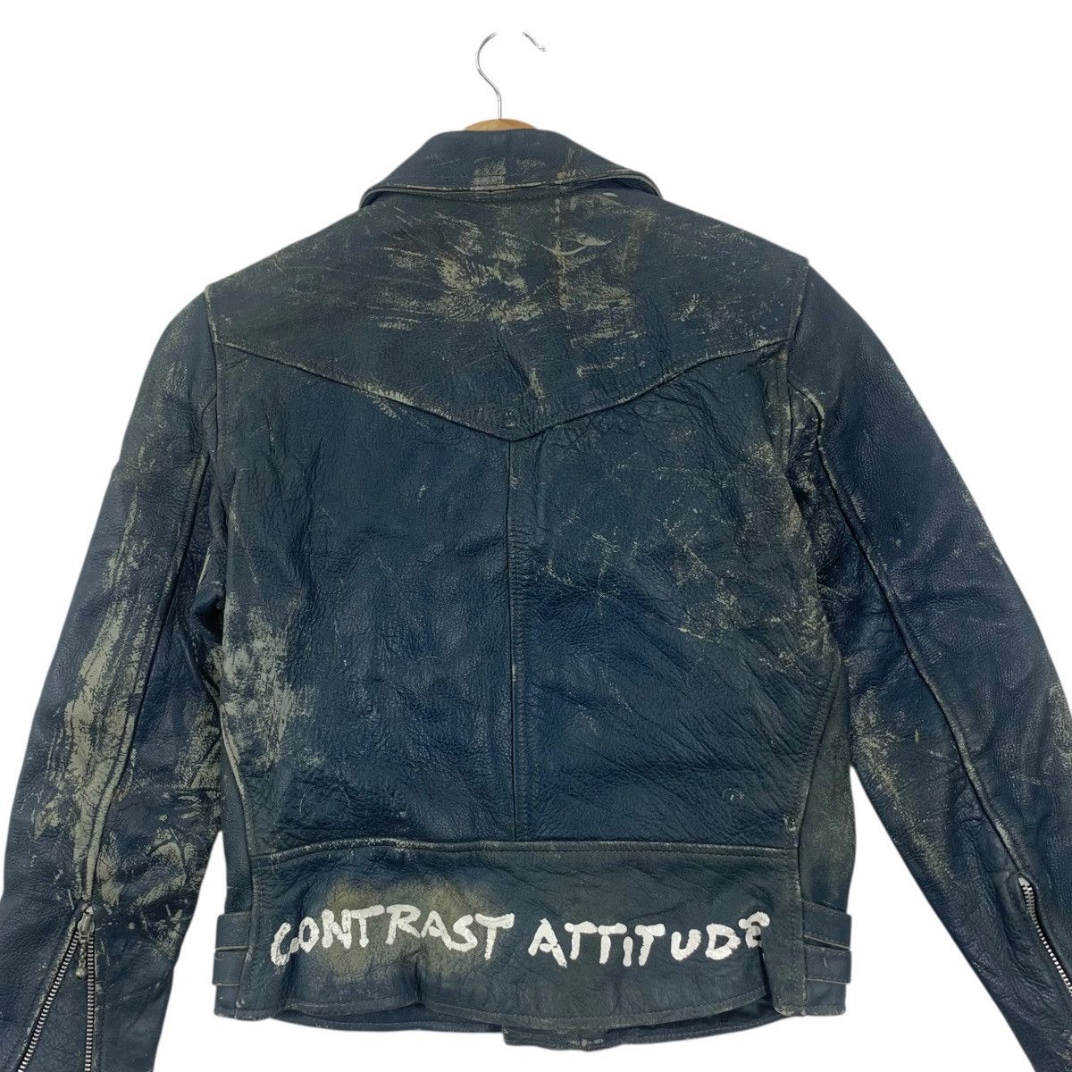 Vintage Vintage CHAOS PUNK CLOTHING Contrast Attitude Jacket Leather Size US S / EU 44-46 / 1 - 9 Thumbnail