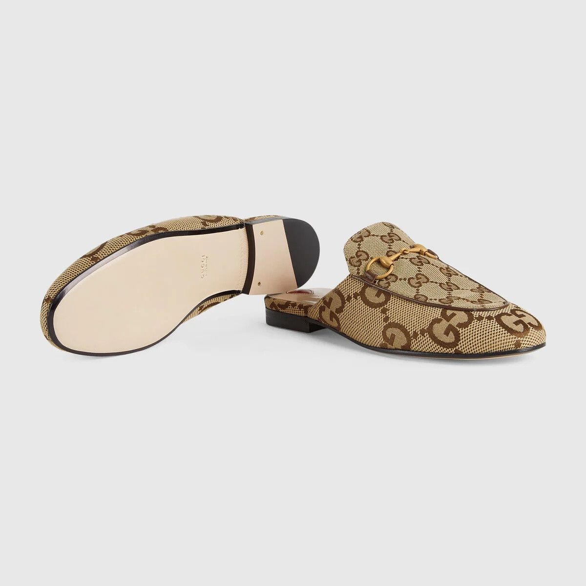 Gucci o1s1wg110525 Women's Princetown Slippers in Beige Size US 4.5 / IT 34.5 - 5 Thumbnail