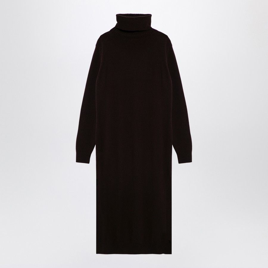 Roberto Cavalli o1d2blof0924 Turtleneck Dress in Brown Size L / US 10 / IT 46 - 2 Thumbnail