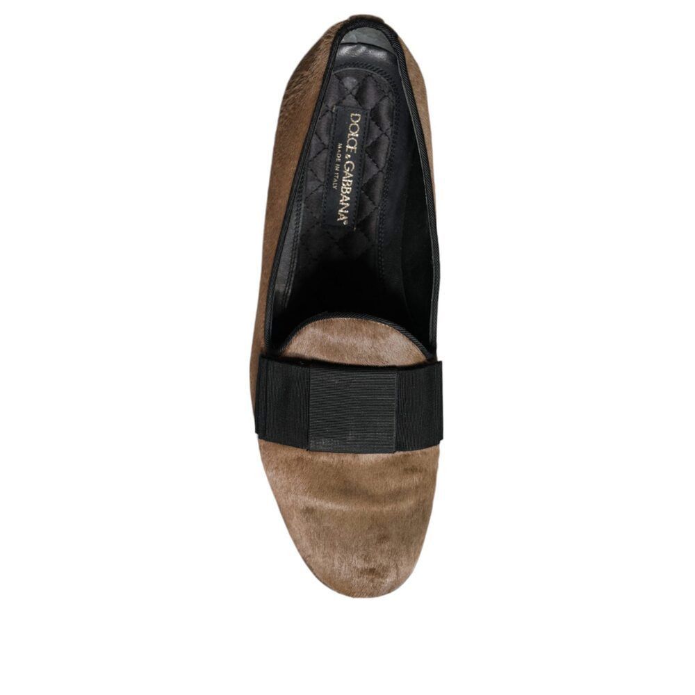 Dolce & Gabbana Dolce & Gabbana Brown Calf Hair Leather Loafers Formal Dress Size US 9 / EU 42 - 6 Thumbnail