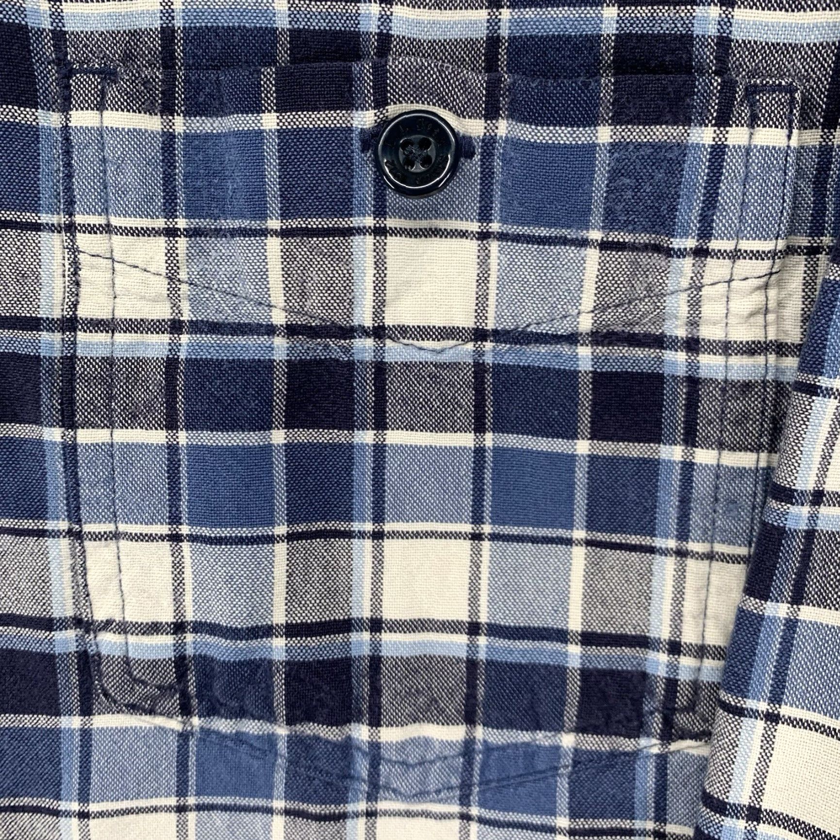 Vintage VINTAGE LL Bean Men's Shirt Medium Blue Plaid Button-Up Casual Winter Fall Slim Fit Size US M / EU 48-50 / 2 - 6 Thumbnail