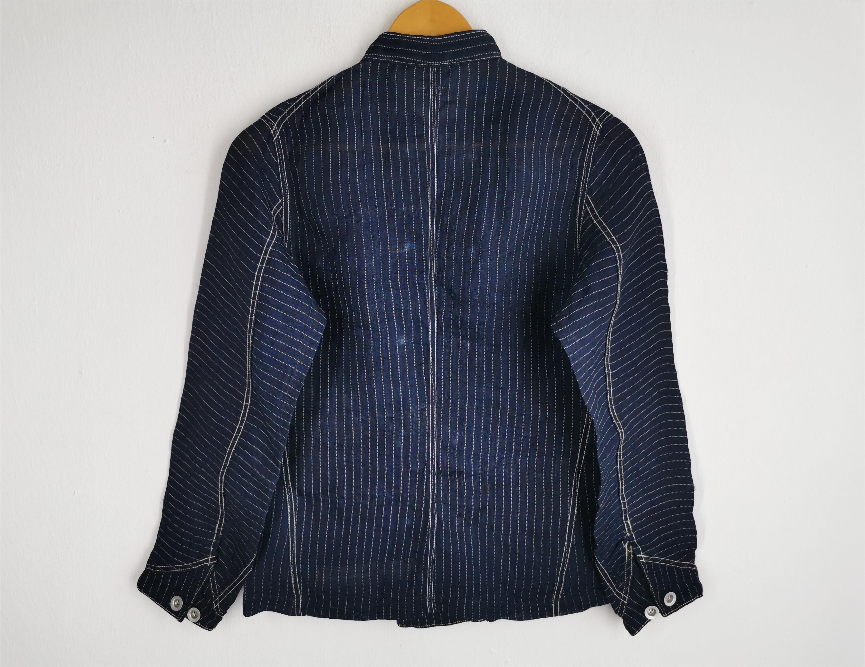 Kapital Vintage 90's Kapital Indigo Hickory Hemp Denim Jacket Size US M / EU 48-50 / 2 - 2 Thumbnail