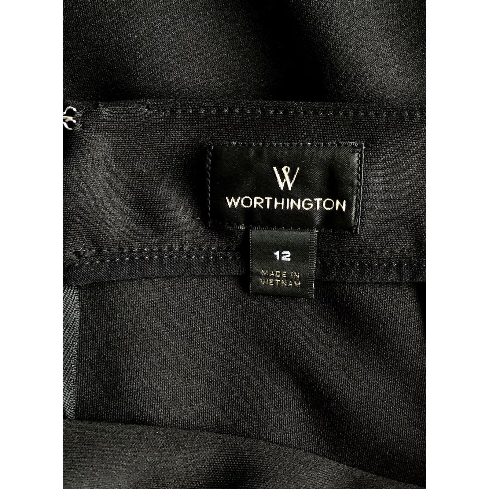 Worthington Worthington Straight Skirt Black Neon Feather Psychedelic Festival Size 12 34”W Zipper Womens Size 34" / US 12 / IT 48 - 4 Thumbnail