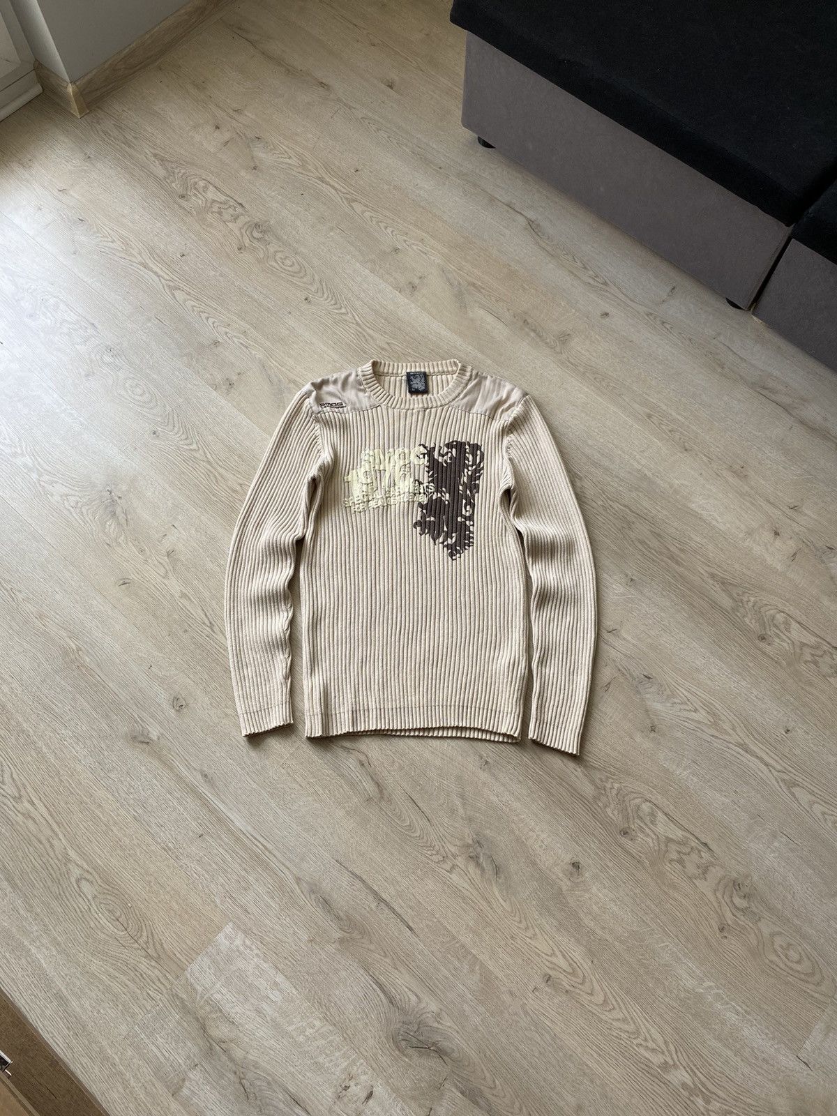 Pre-owned Hysteric Glamour X If Six Was Nine Vintage Avant Garde Sweater Big Logo Dragon Japanese Y2k Rar