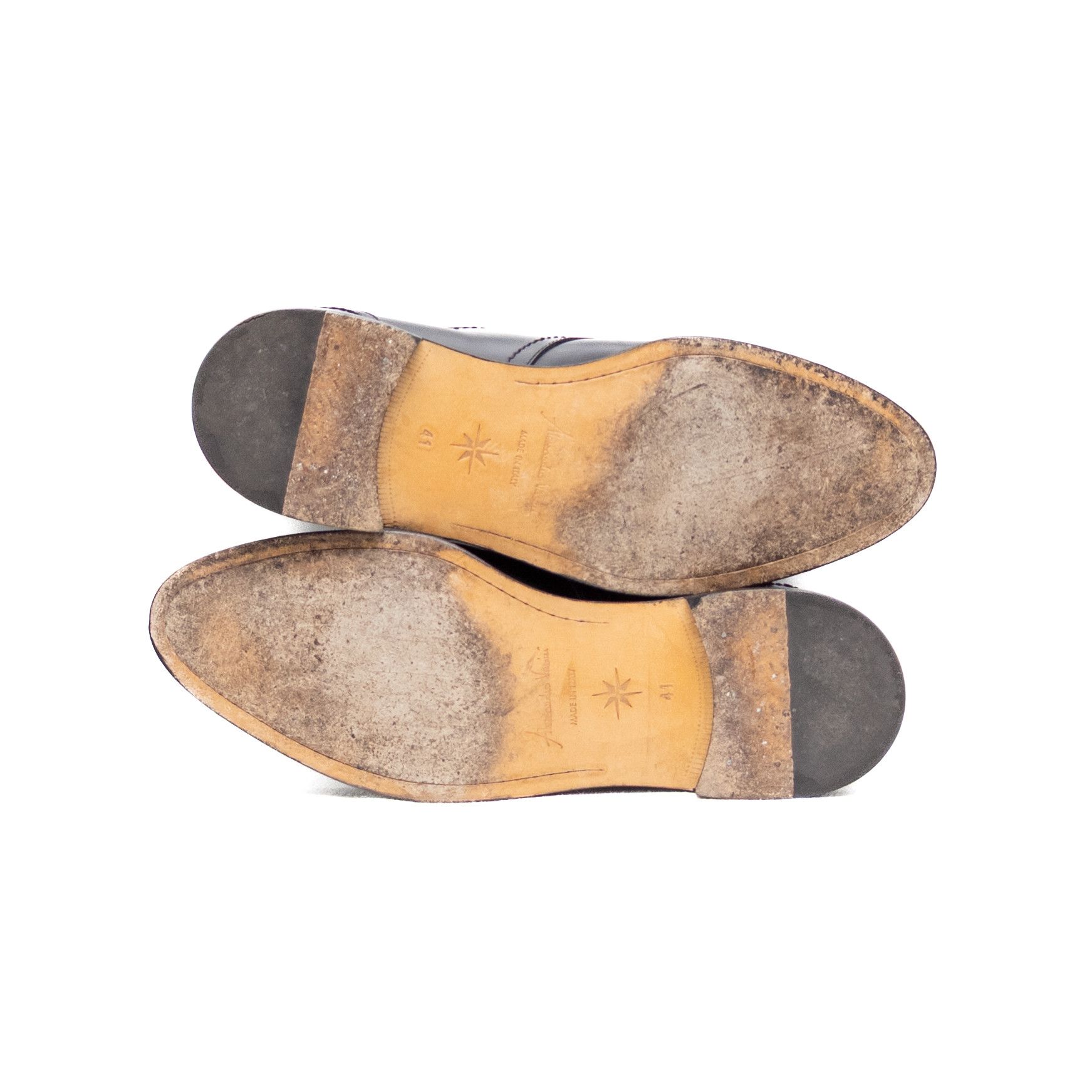 ALESSANDRO VASINI Alessandro Vasini Men’s Black Leather Monk Strap Shoes US 8 Size US 8 / EU 41 - 8 Thumbnail