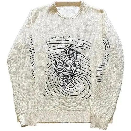 Aran Isles Knitwear × Japanese Brand Y2K Line Pattern Stripes Knitted Sweaters Unisex Size US L / EU 52-54 / 3 - 4 Thumbnail
